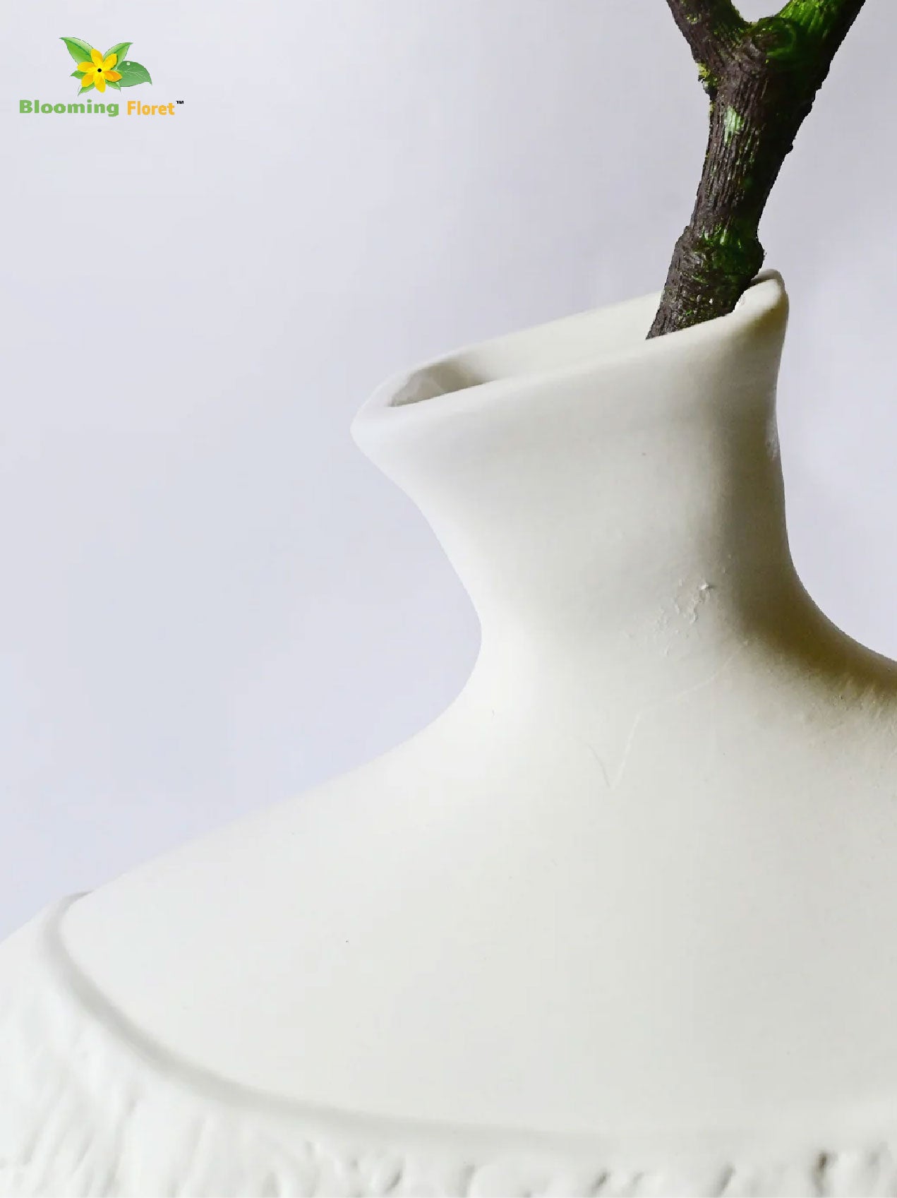 Serene Oval Ceramic Vase