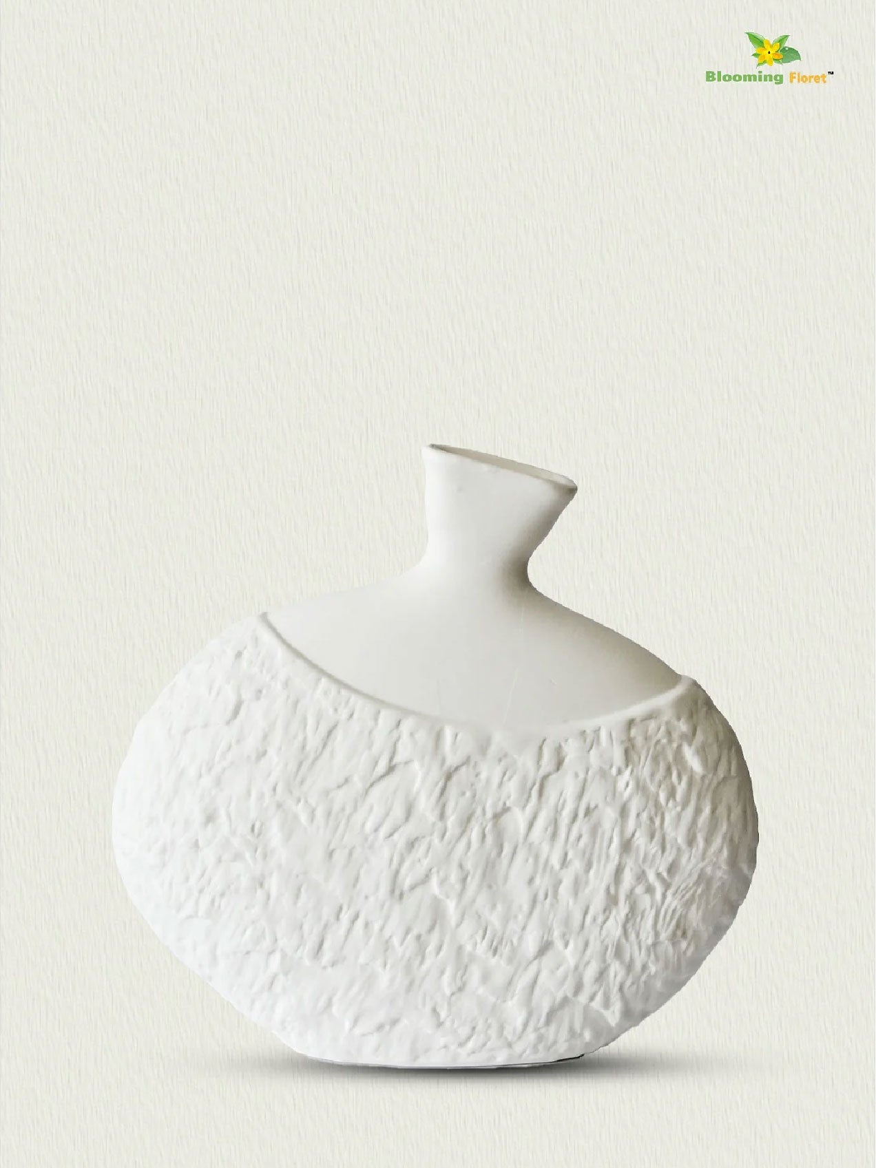 Serene Oval Ceramic Vase - Small