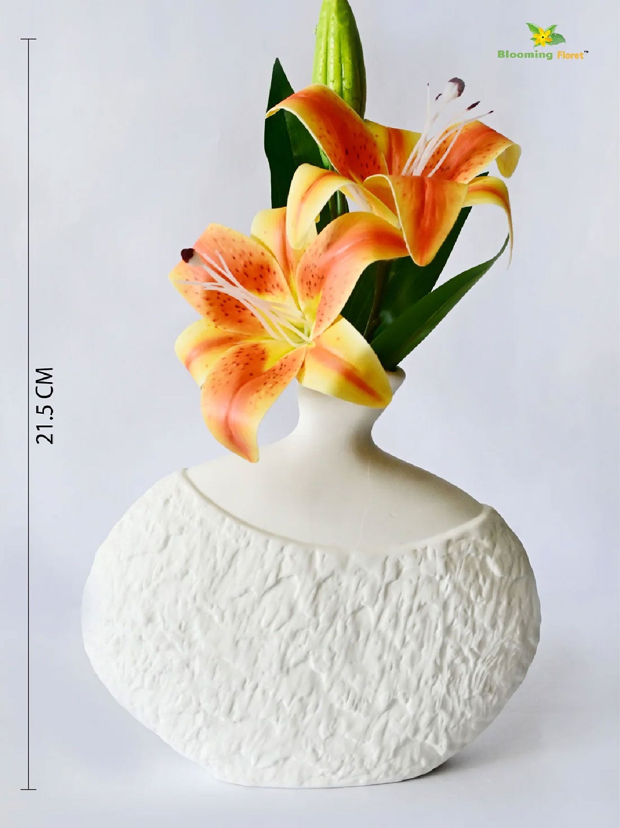 Serene Oval Ceramic Vase - Small