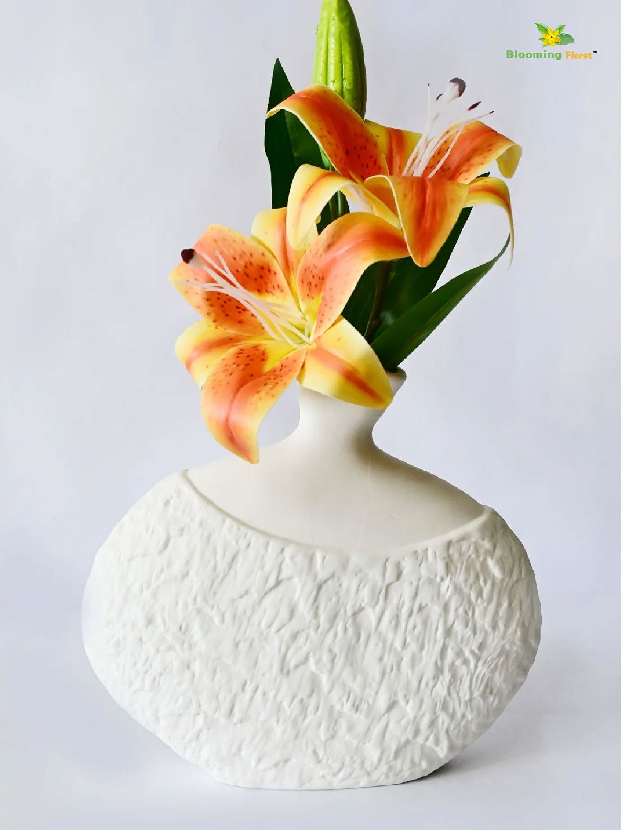 Serene Oval Ceramic Vase - Small