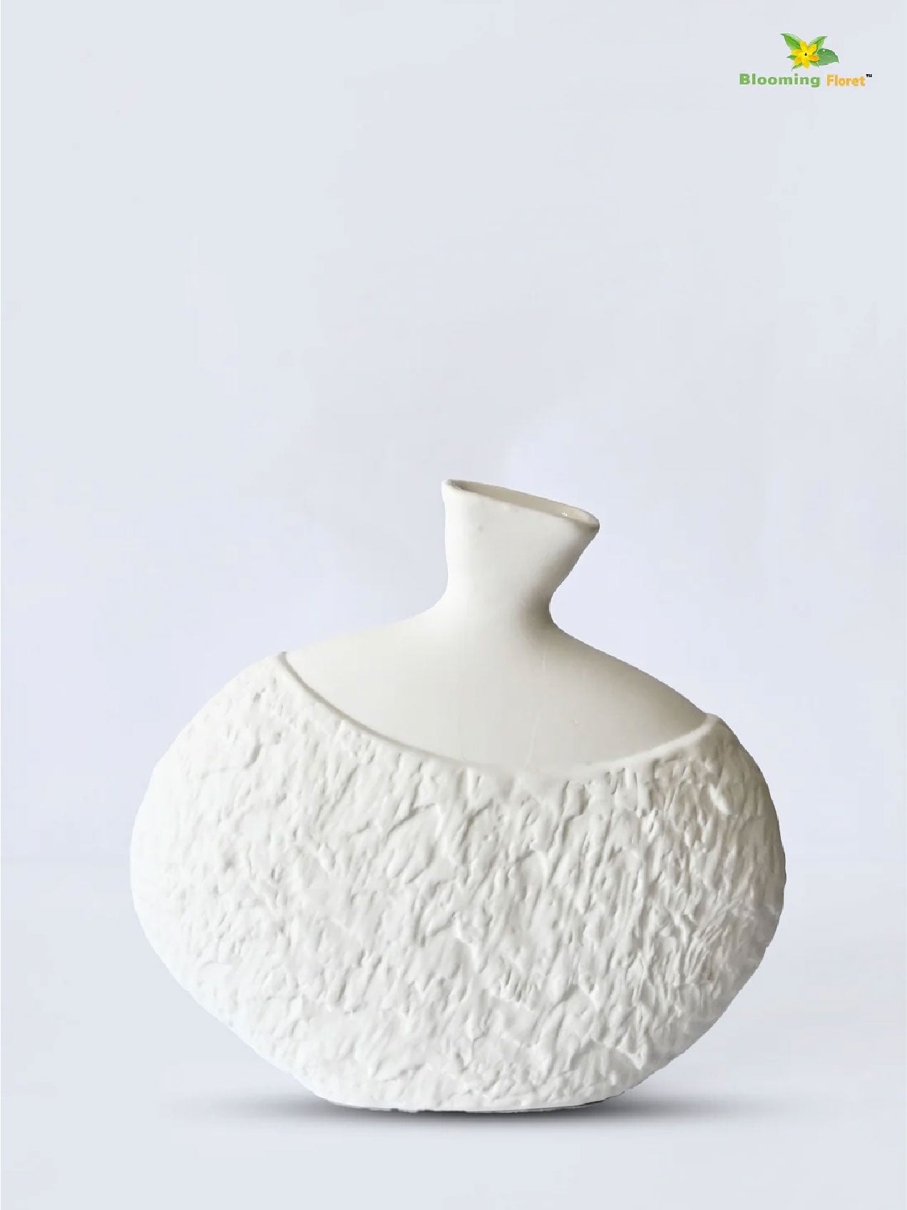 Serene Oval Ceramic Vase - Small