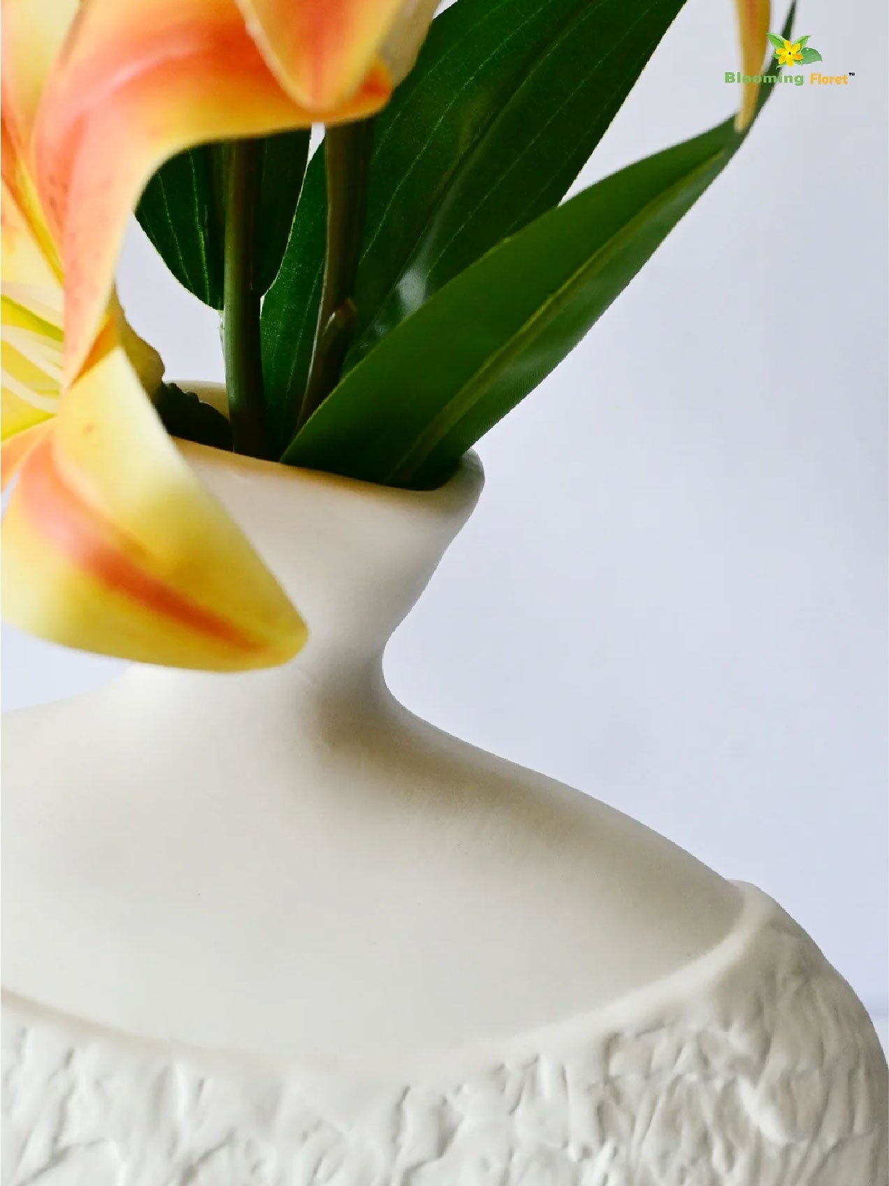 Serene Oval Ceramic Vase - Small
