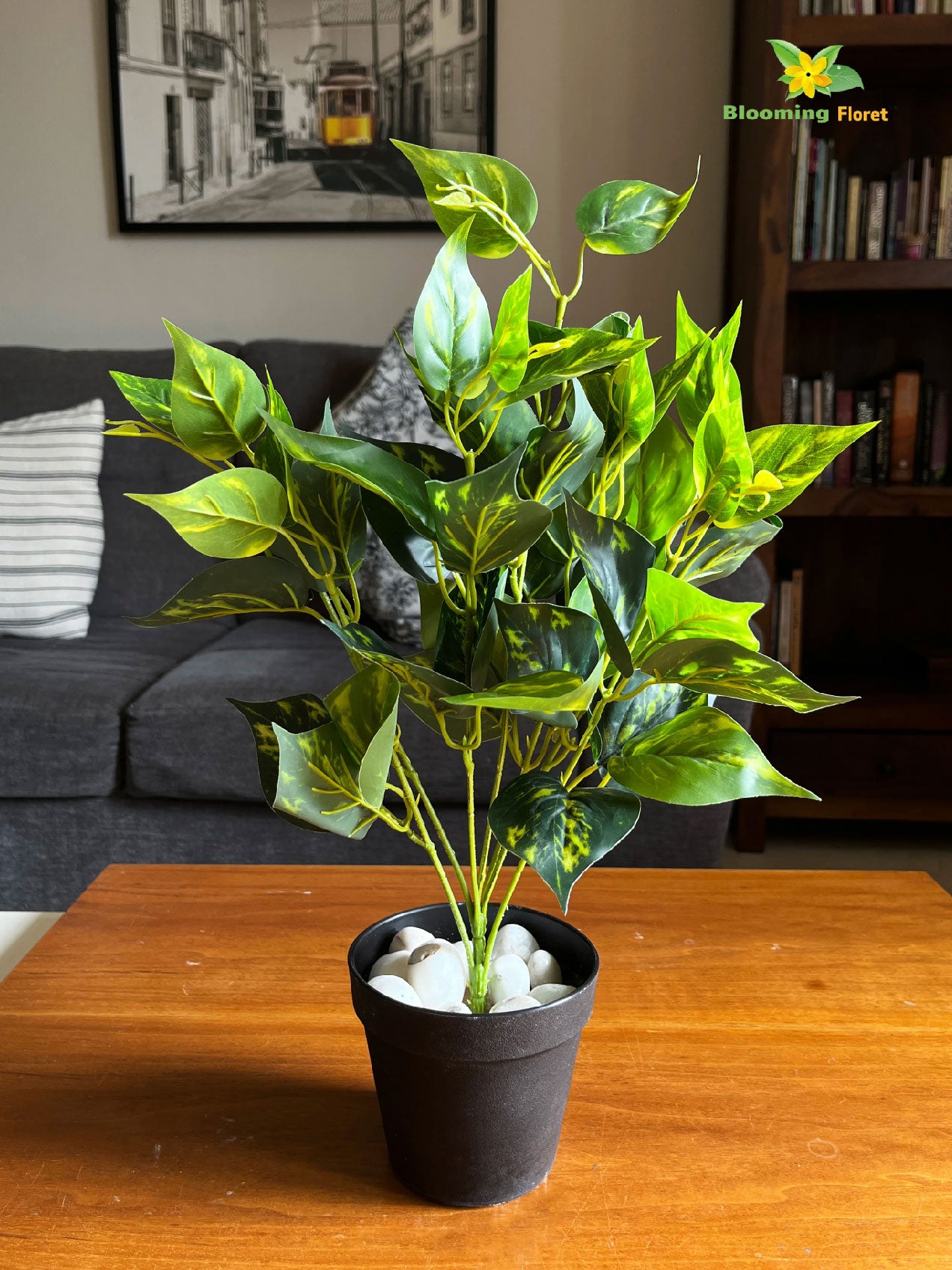 Artificial Golden Pothos – 48.3 cm, with Basic Pot