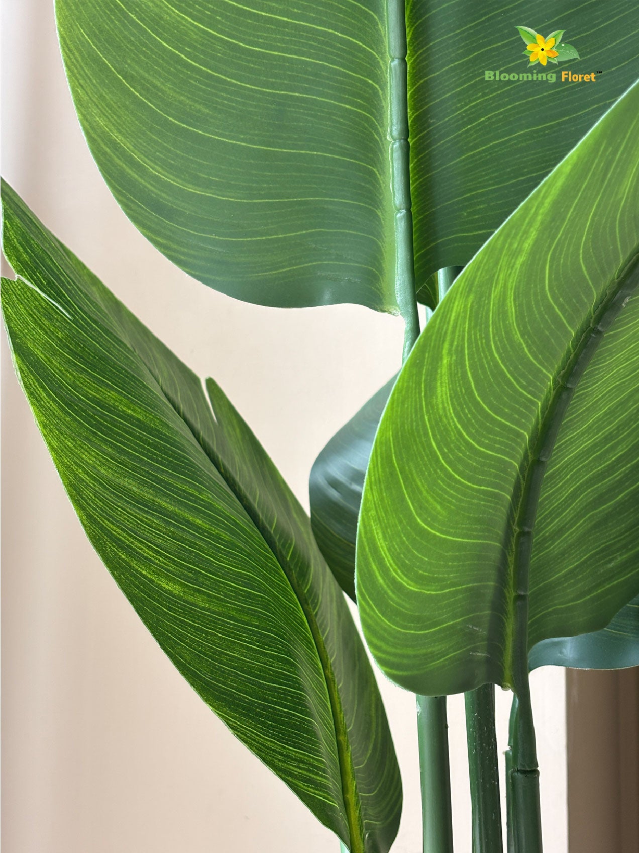 Artificial Banana Plant | 109 cm | 3 Stem | 7 Leaves | With Basic Pot