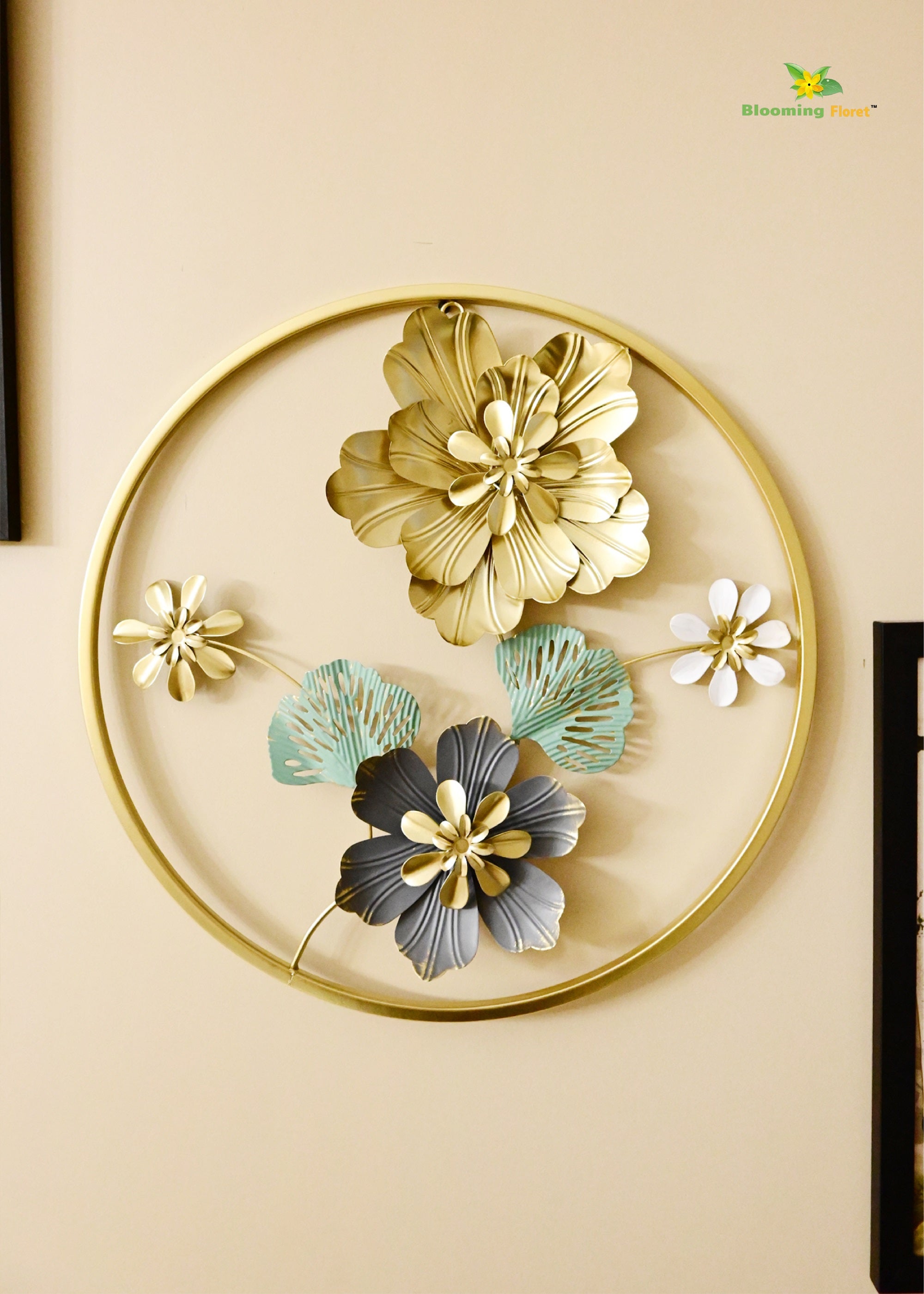 Floral Symphony Metal Wall Décor