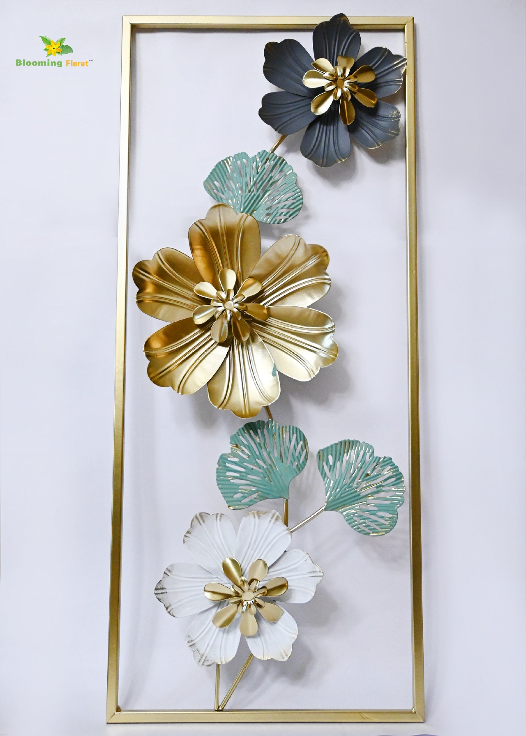 Luxe Metallic Blossom Wall Art