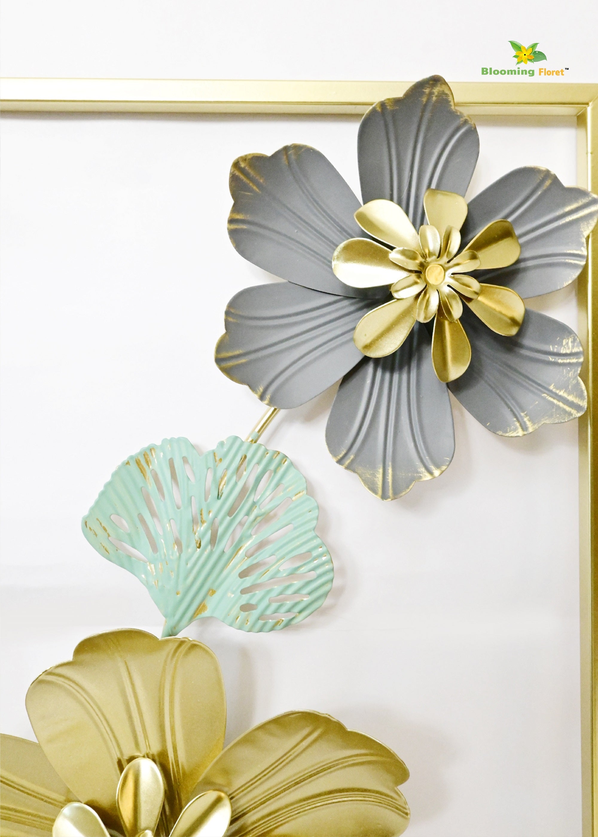 Luxe Metallic Blossom Wall Art