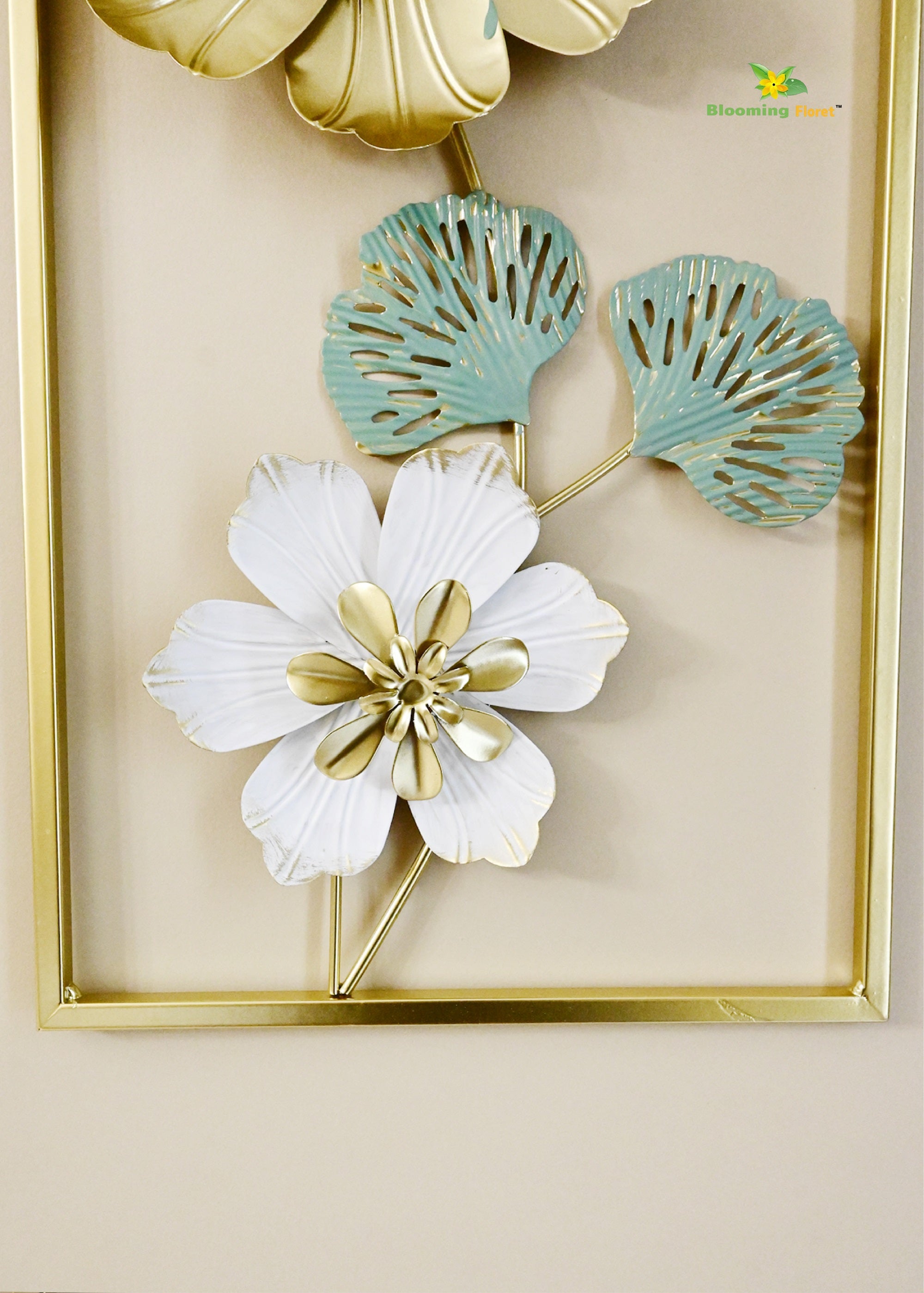 Luxe Metallic Blossom Wall Art