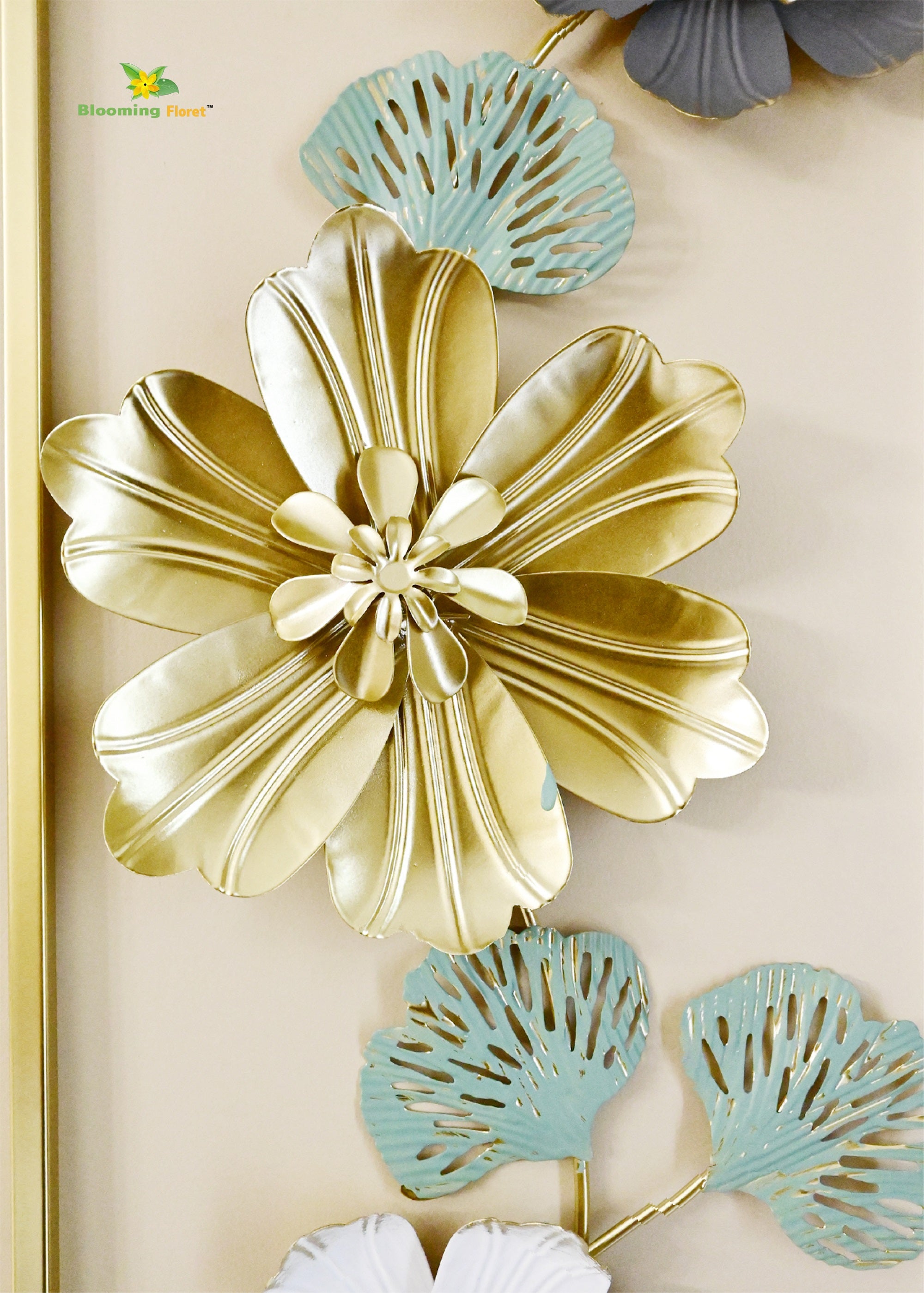 Luxe Metallic Blossom Wall Art