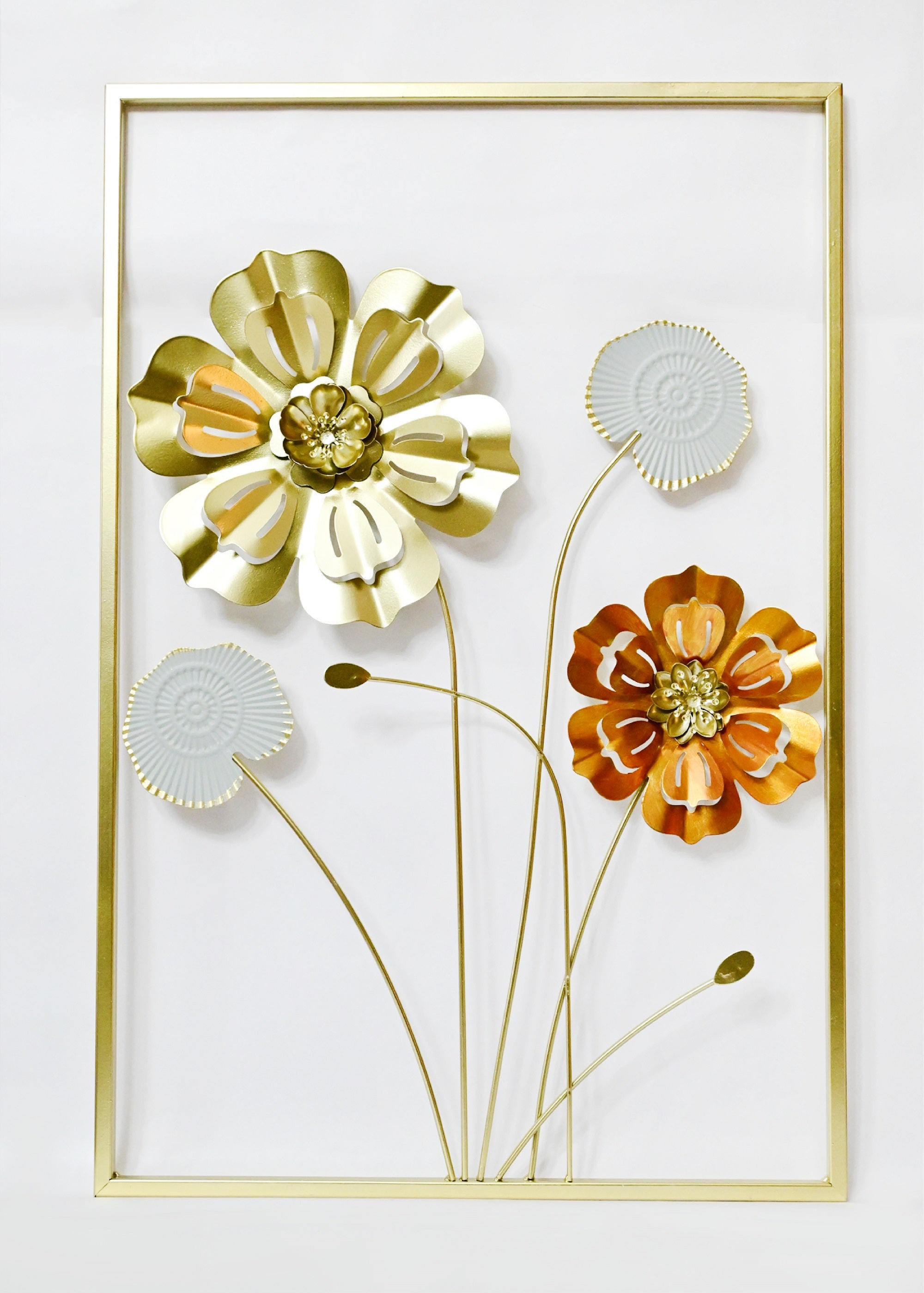 Golden Bloom Harmony Wall Art