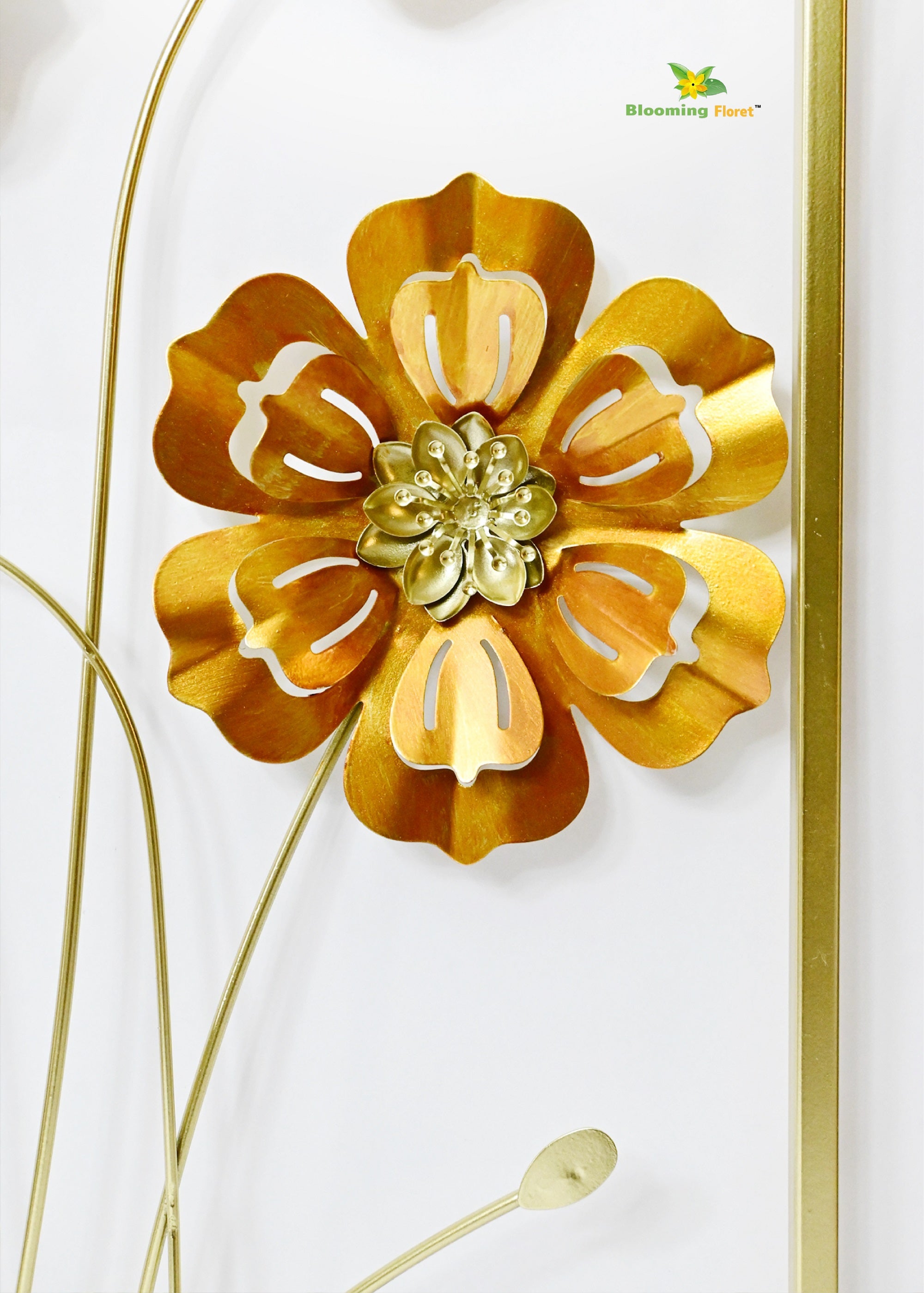 Golden Bloom Harmony Wall Art