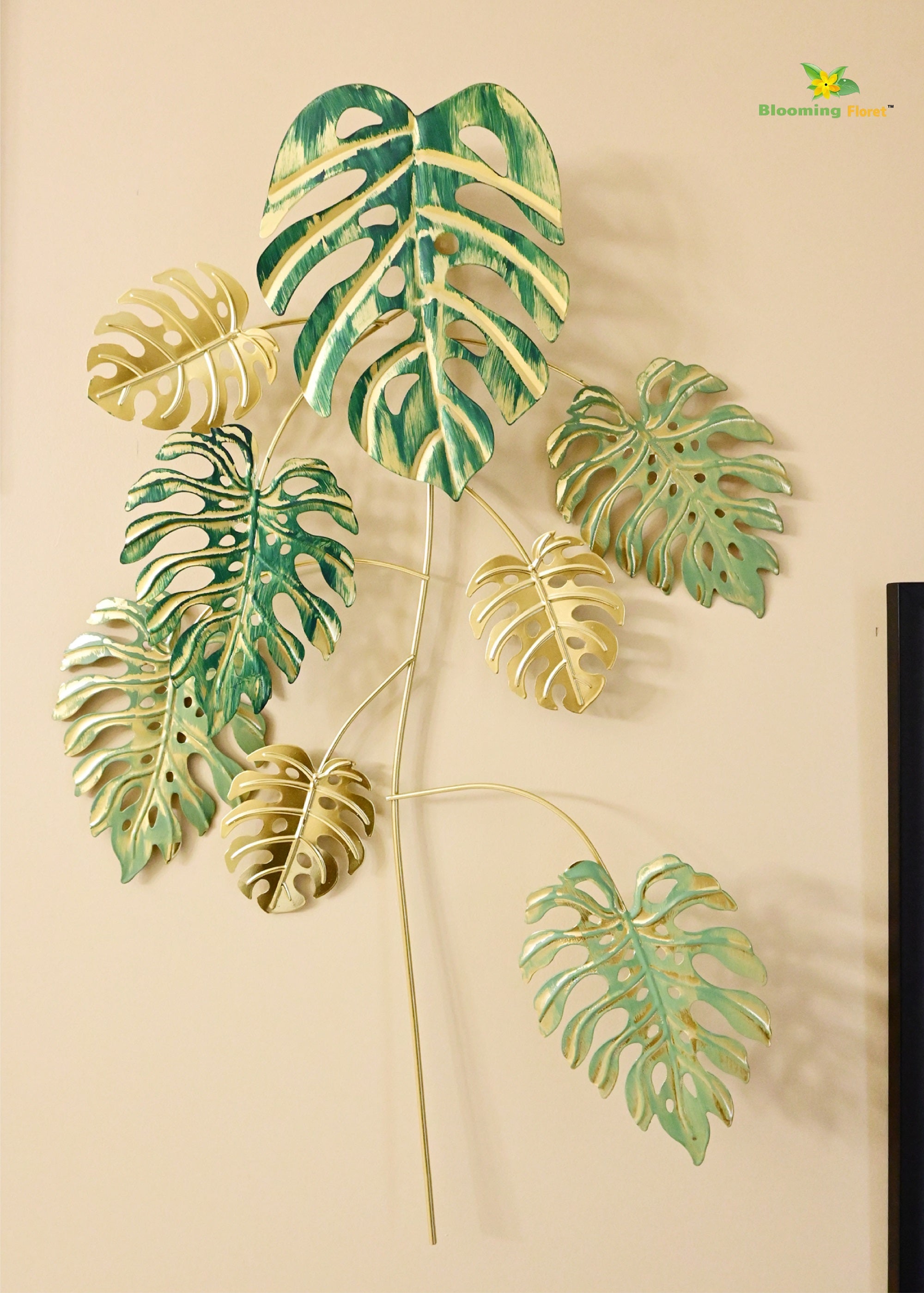 Luxe Monstera Metal Wall Art