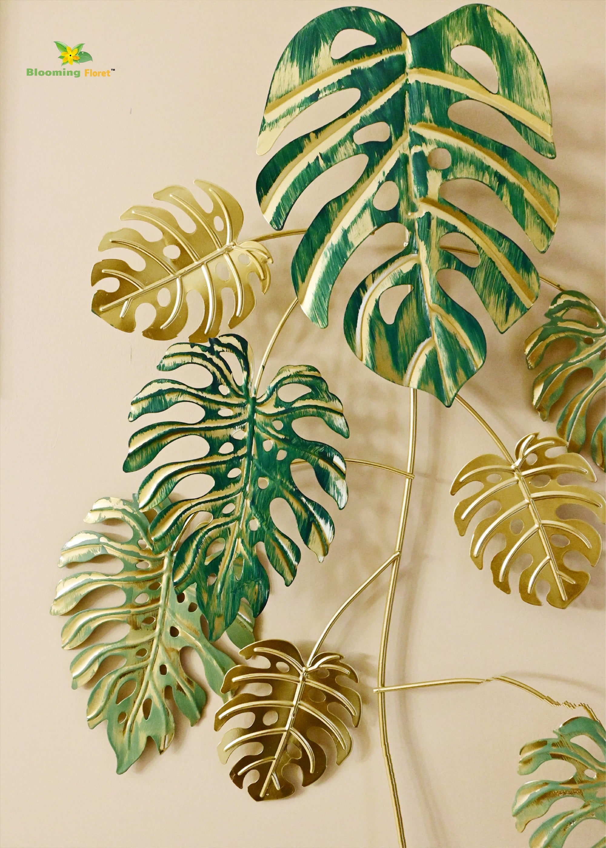 Luxe Monstera Metal Wall Art