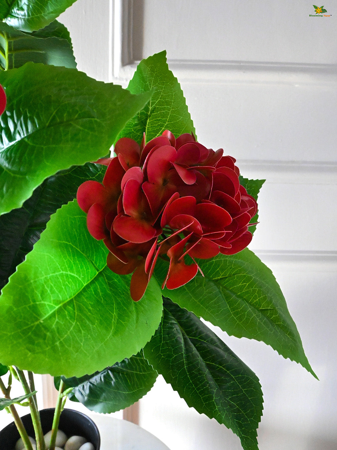 Artificial Hydrangea Flower Bunch - Maroon