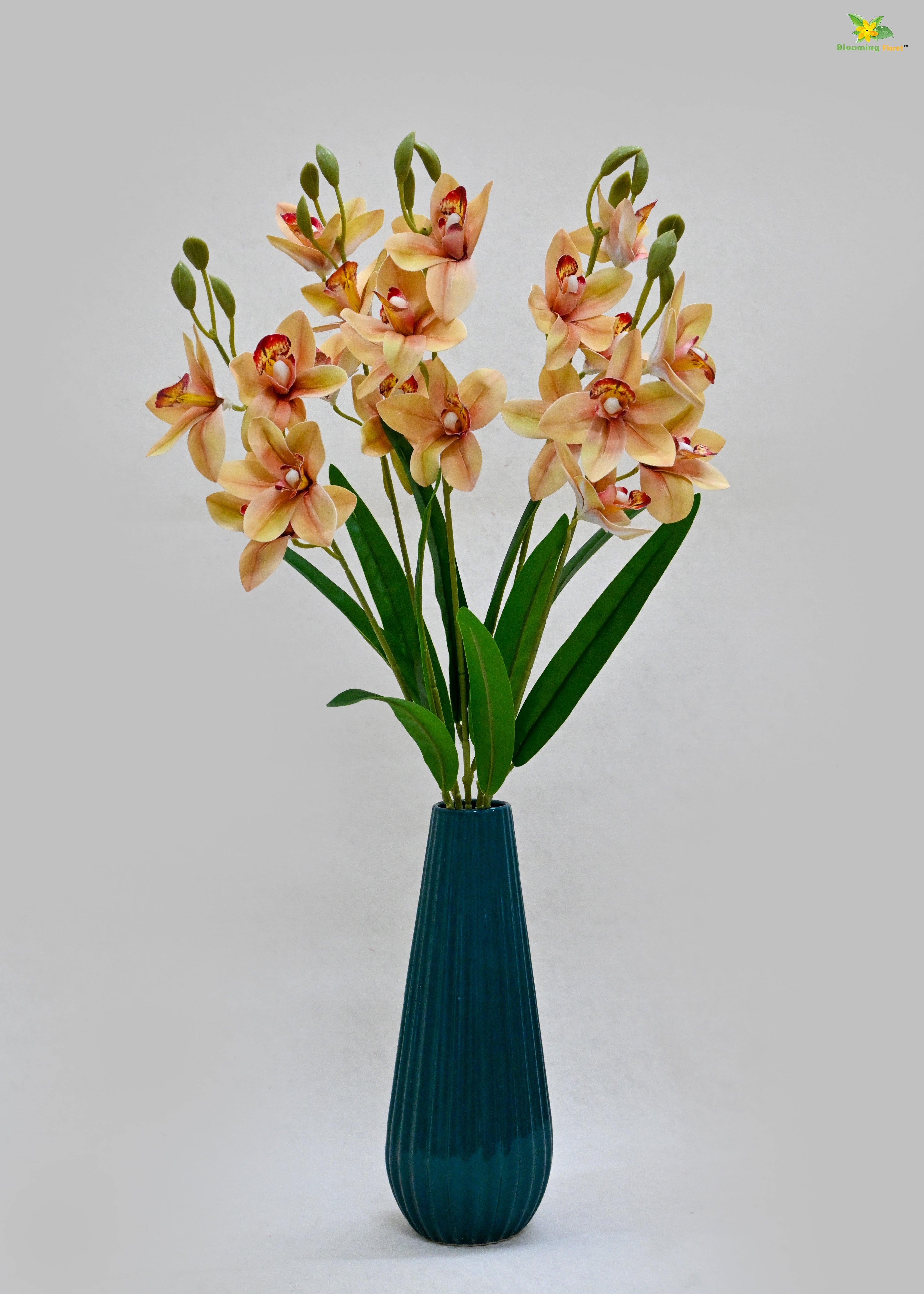 Artificial Cymbidium Orchid Flower Bunch for Decor