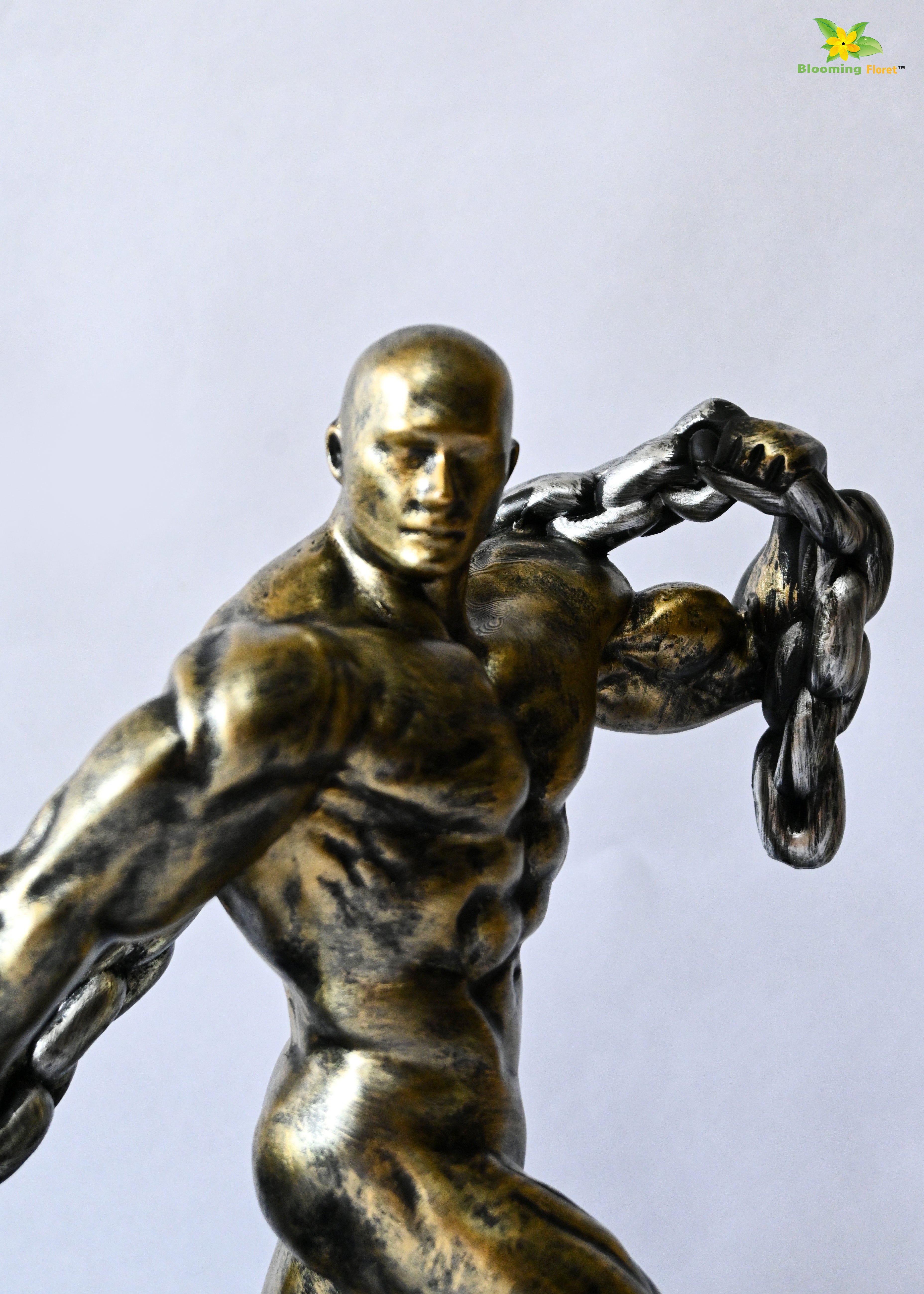 Elite Weightlifting Man Sculpture - Gold