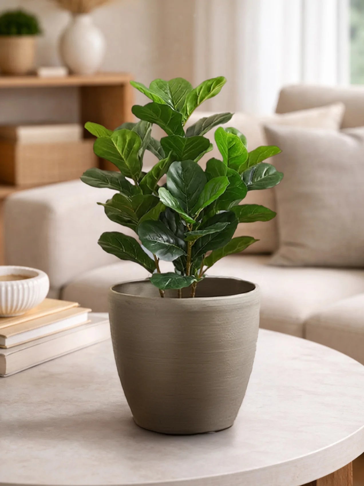 Decorative Pots | Light Brown | 17 cm