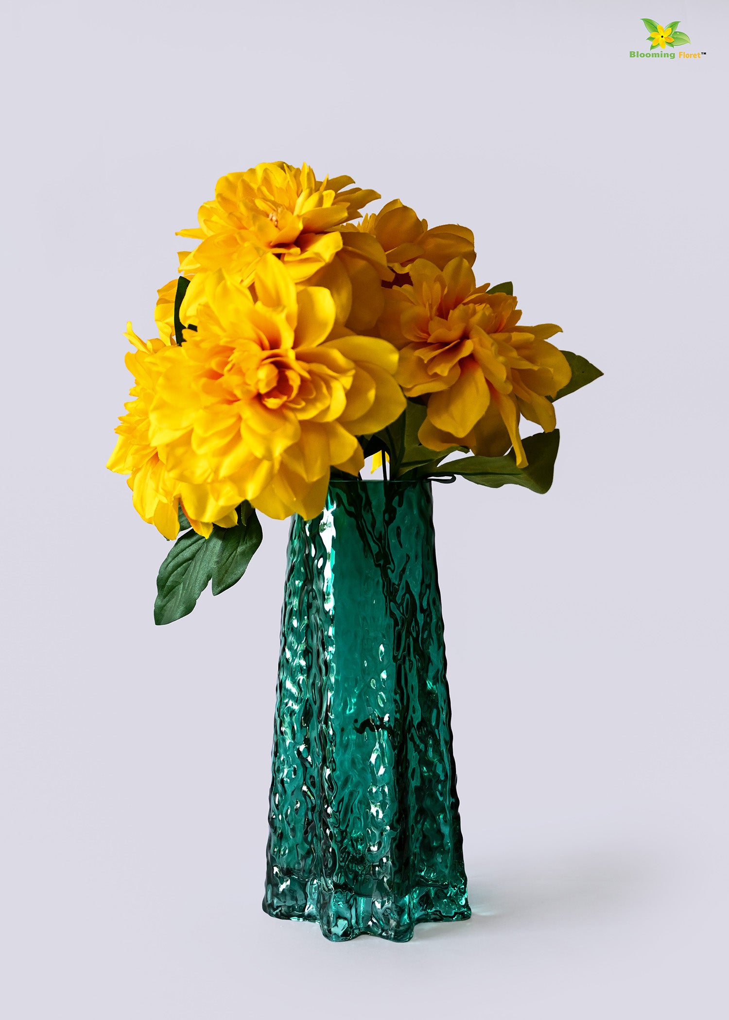 Prism Crystal Green Vase | 23 cm