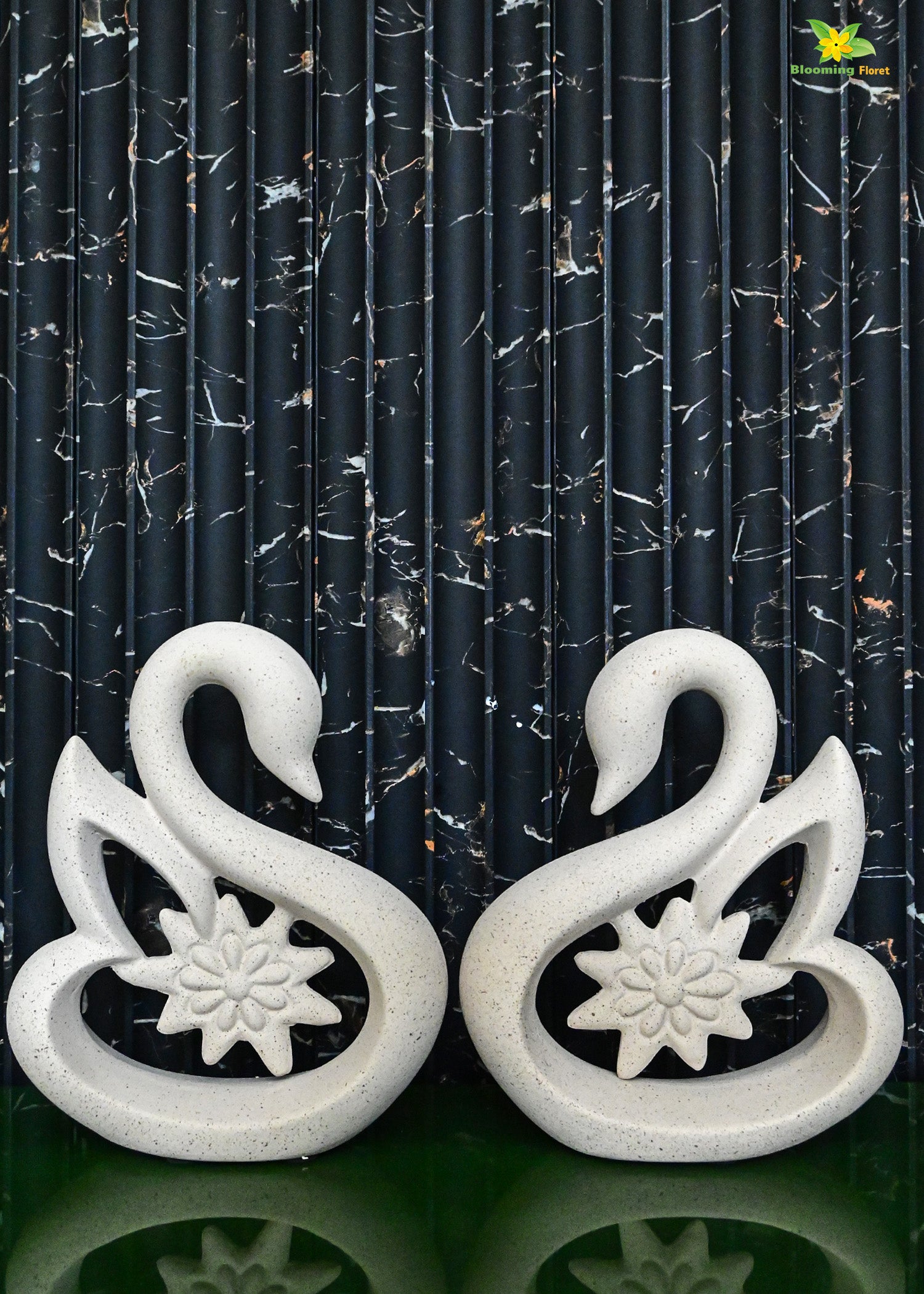 Premium Ceramic Swan Duo