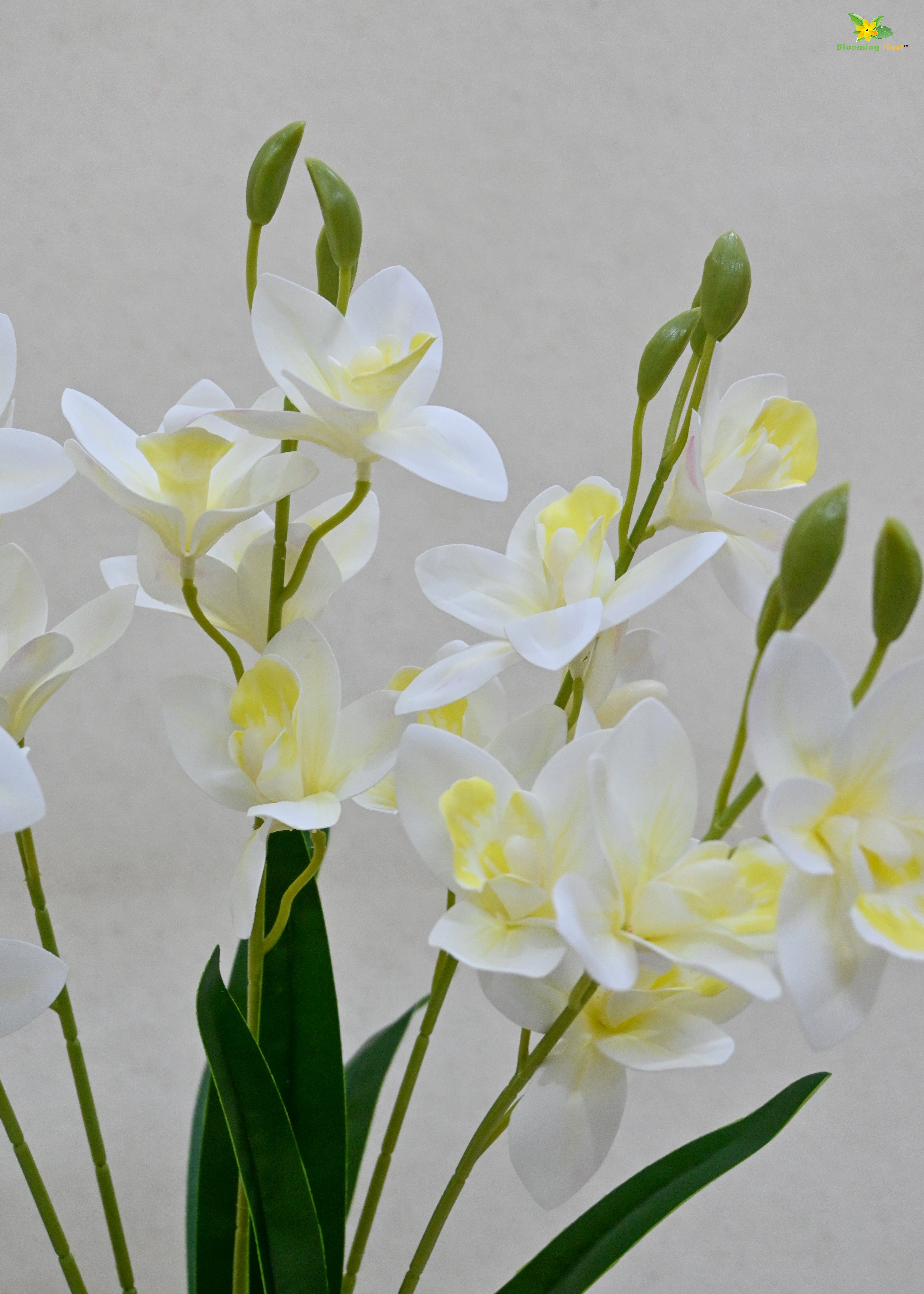 Artificial Cymbidium Orchid Flower Bunch for Decor