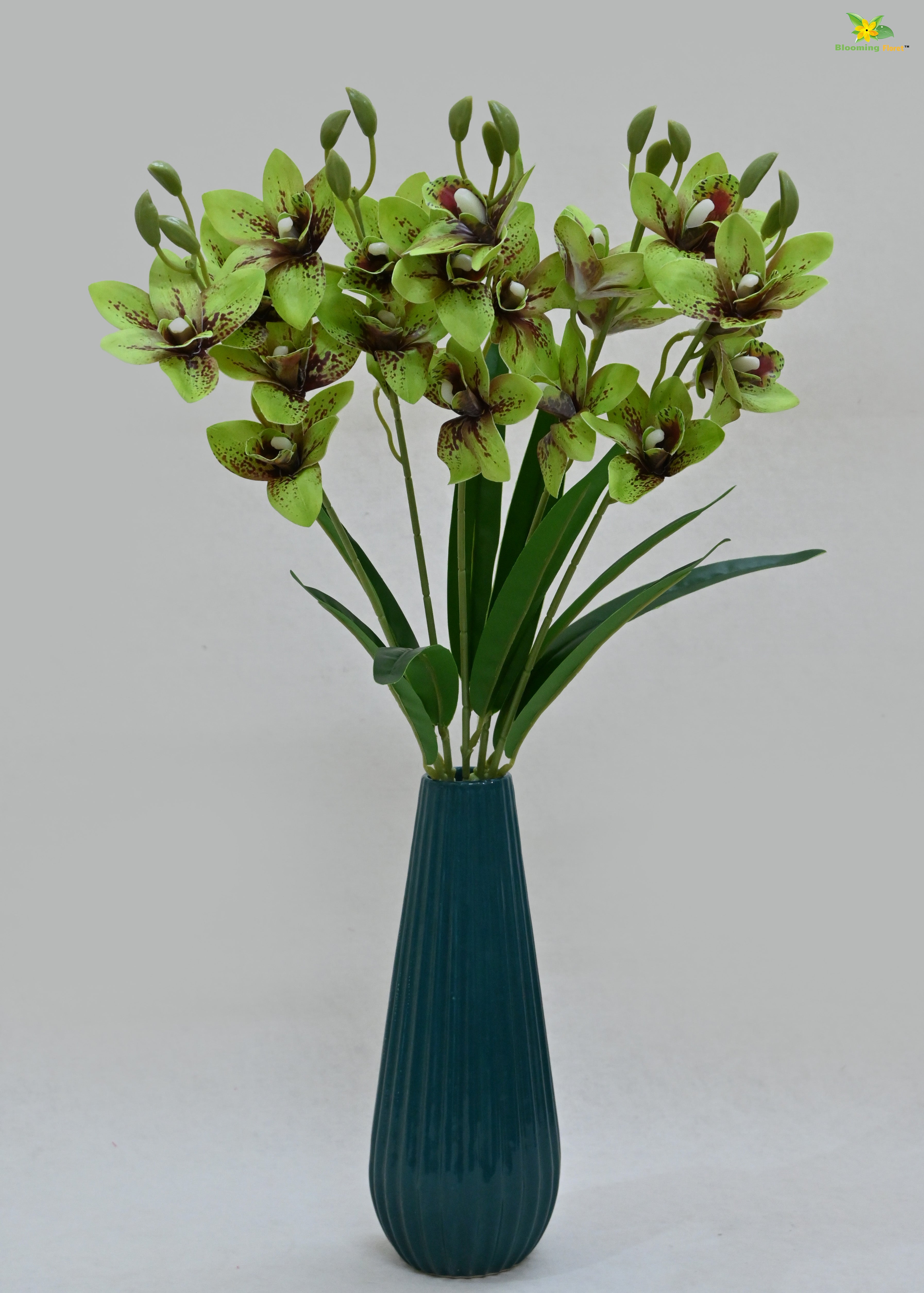 Artificial Cymbidium Orchid Flower Bunch for Decor