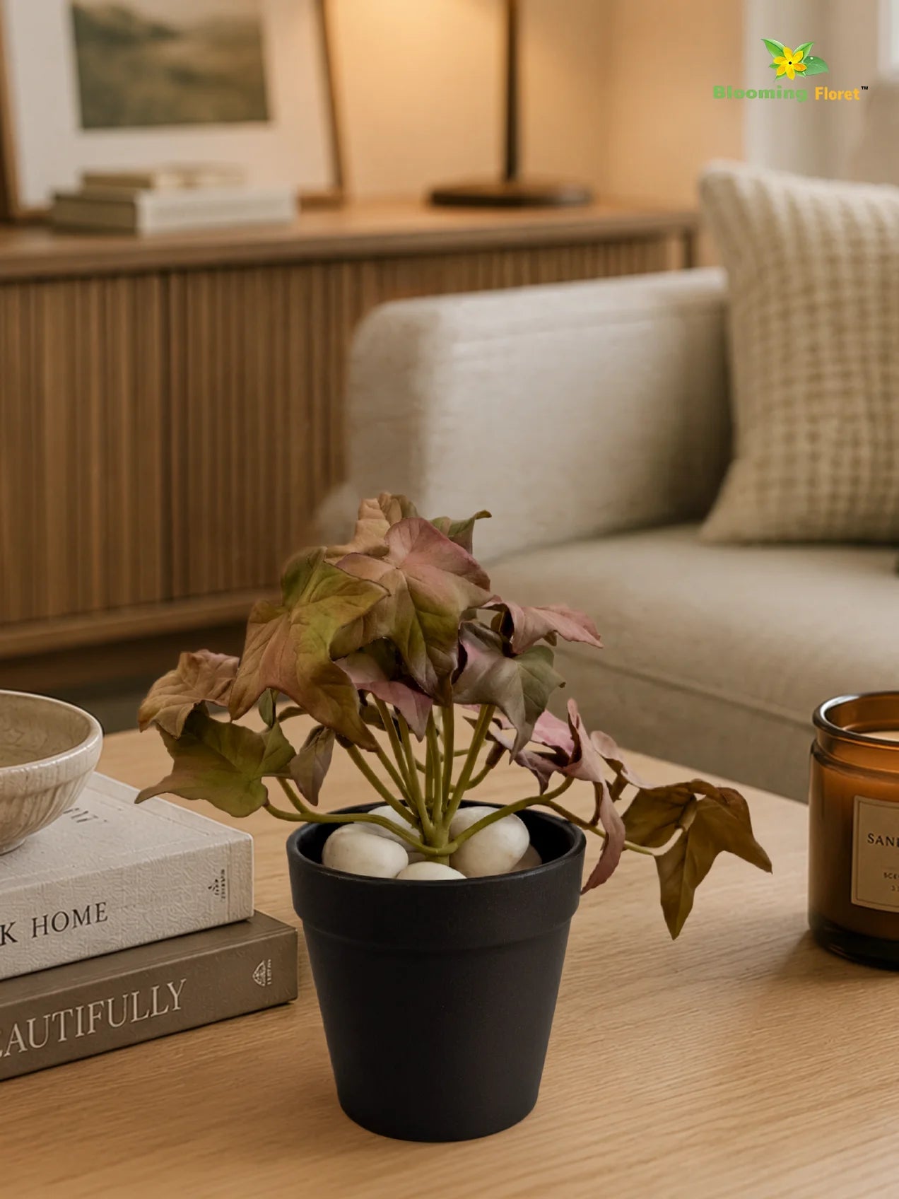 Artificial Ivy Succulent | Army Green | 10 cm
