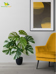Artificial Monstera deliciosa Plant – 78 cm, 12 Leaves, with Basic Pot
