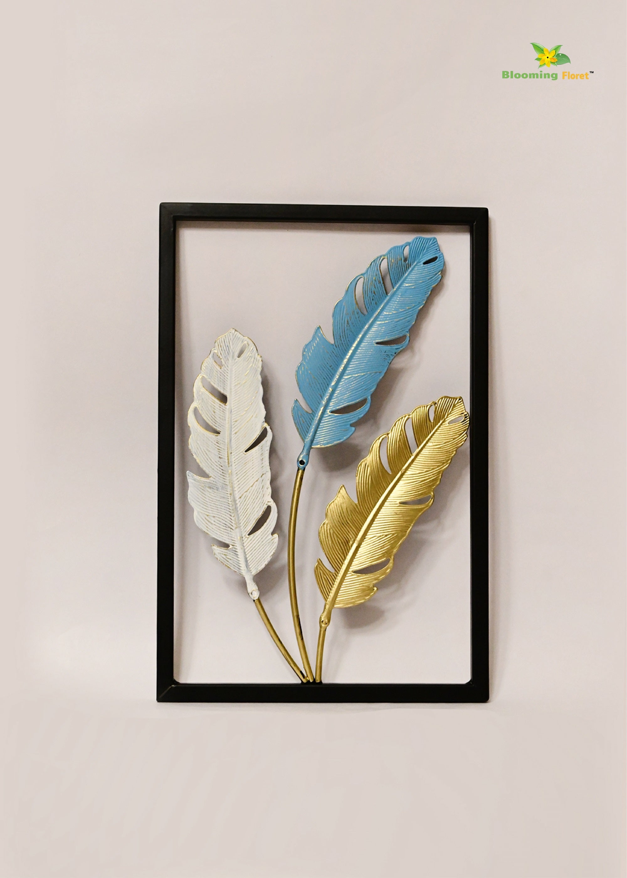 Feather Metal Frame for Wall Décor