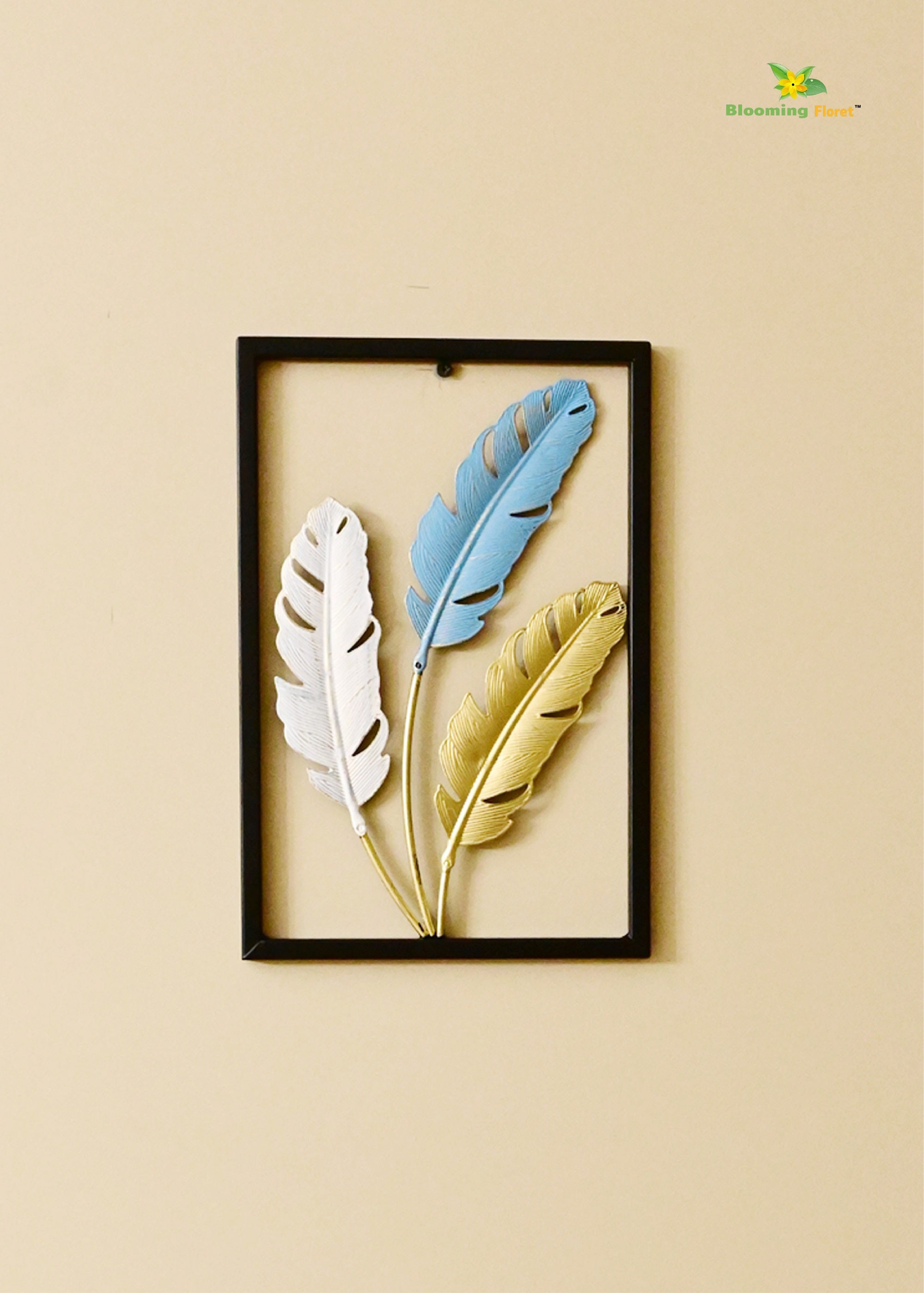 Feather Metal Frame for Wall Décor