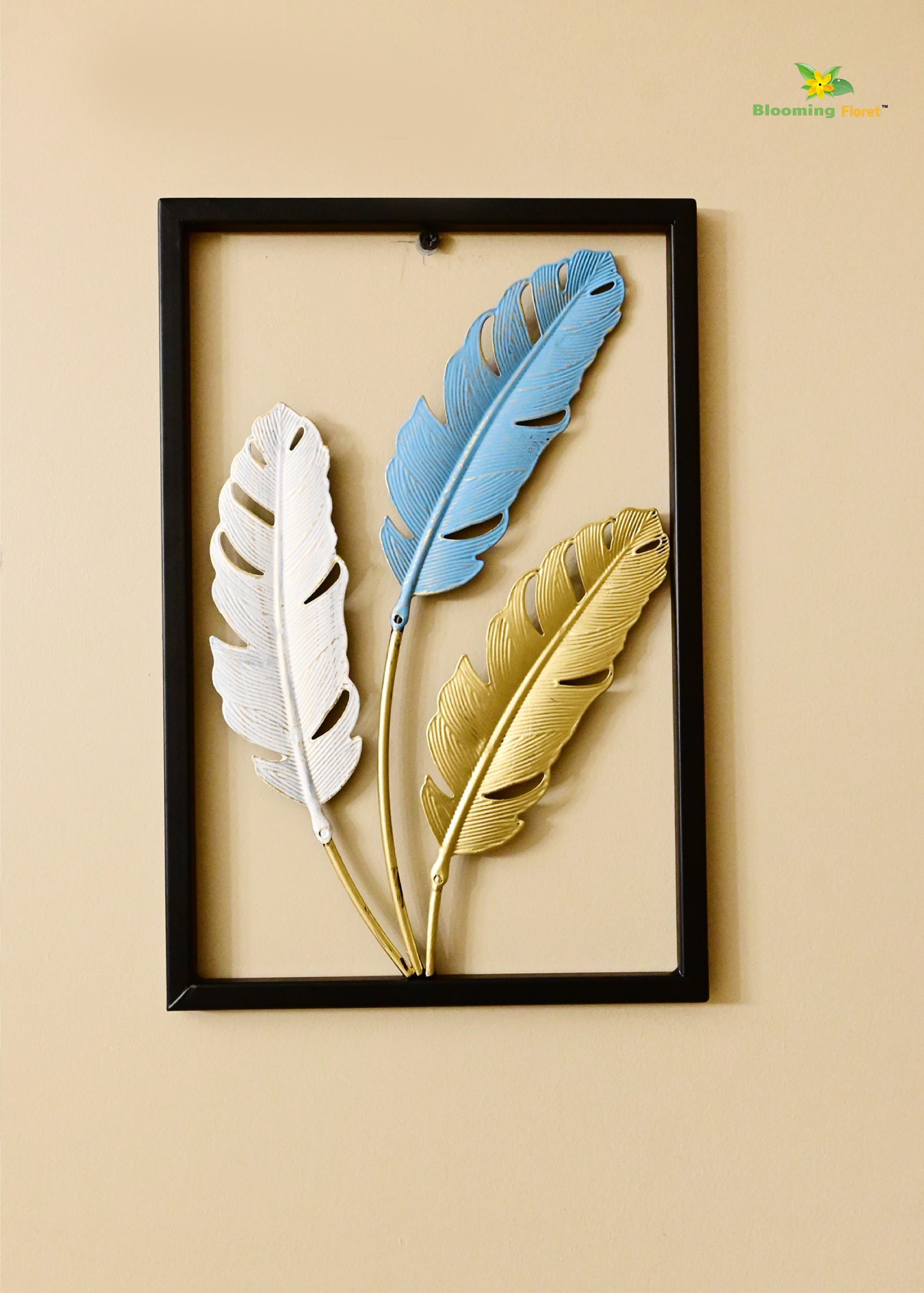 Feather Metal Frame for Wall Décor