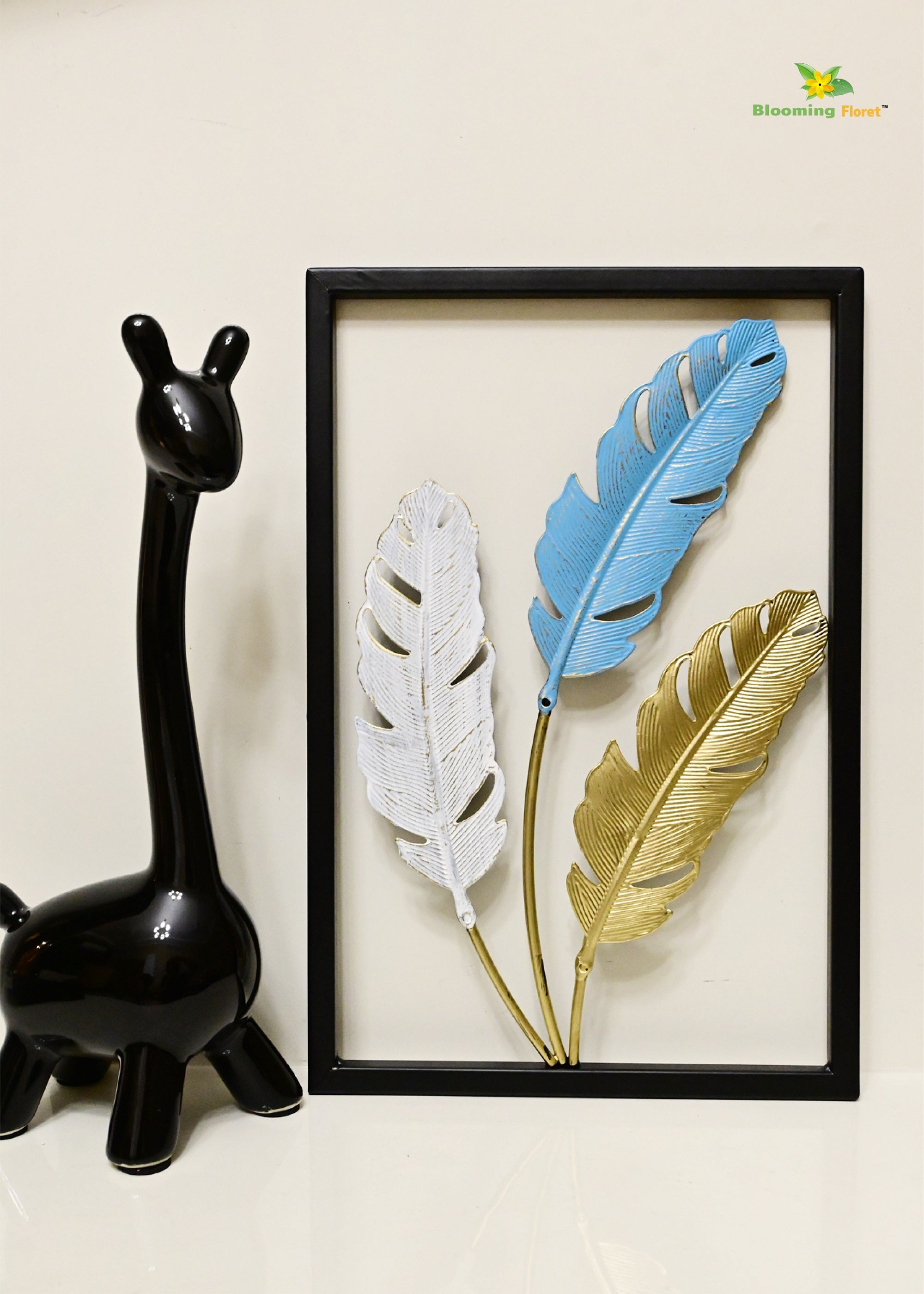 Feather Metal Frame for Wall Décor