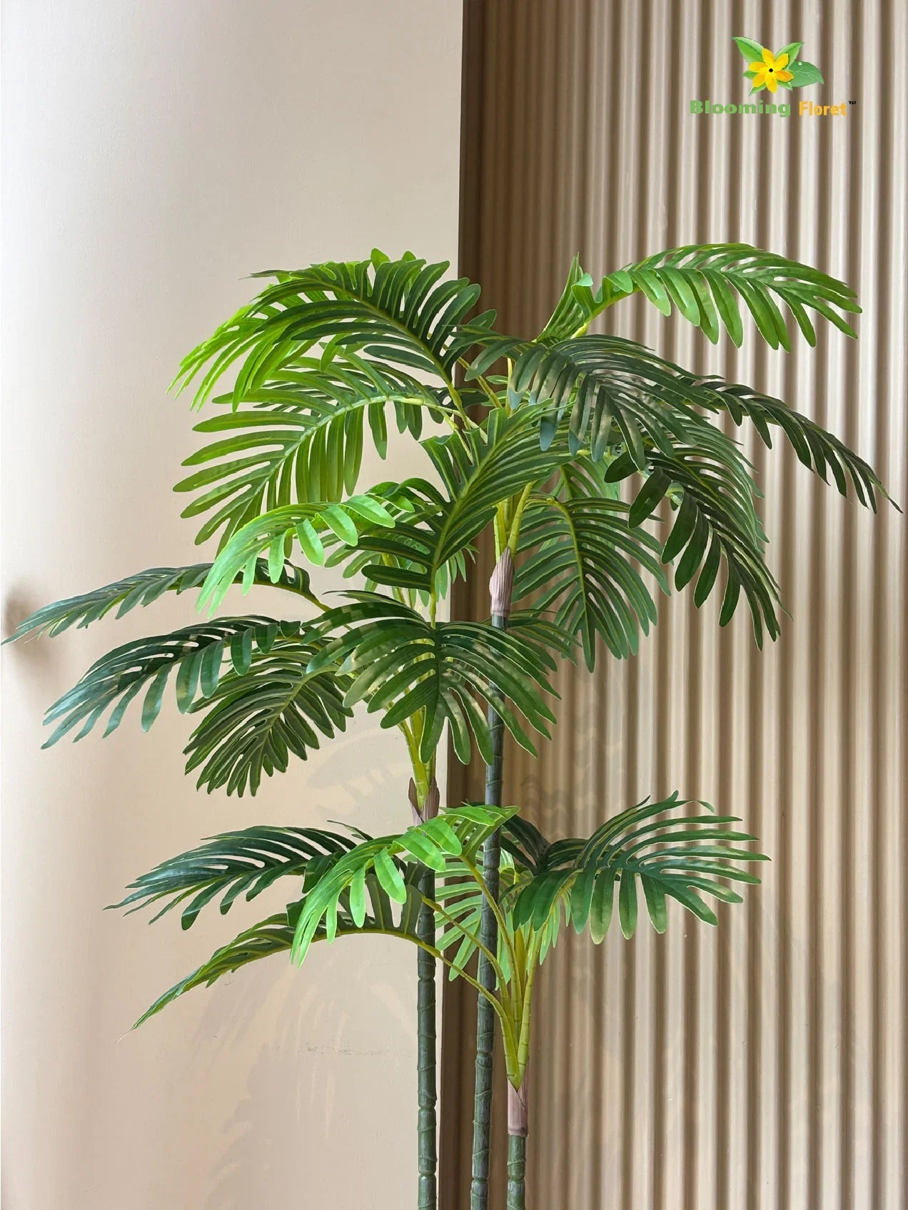 Artificial Areca Palm Plant – 109.2 cm, 27 Leaves, 3 Stem, with Basic Pot