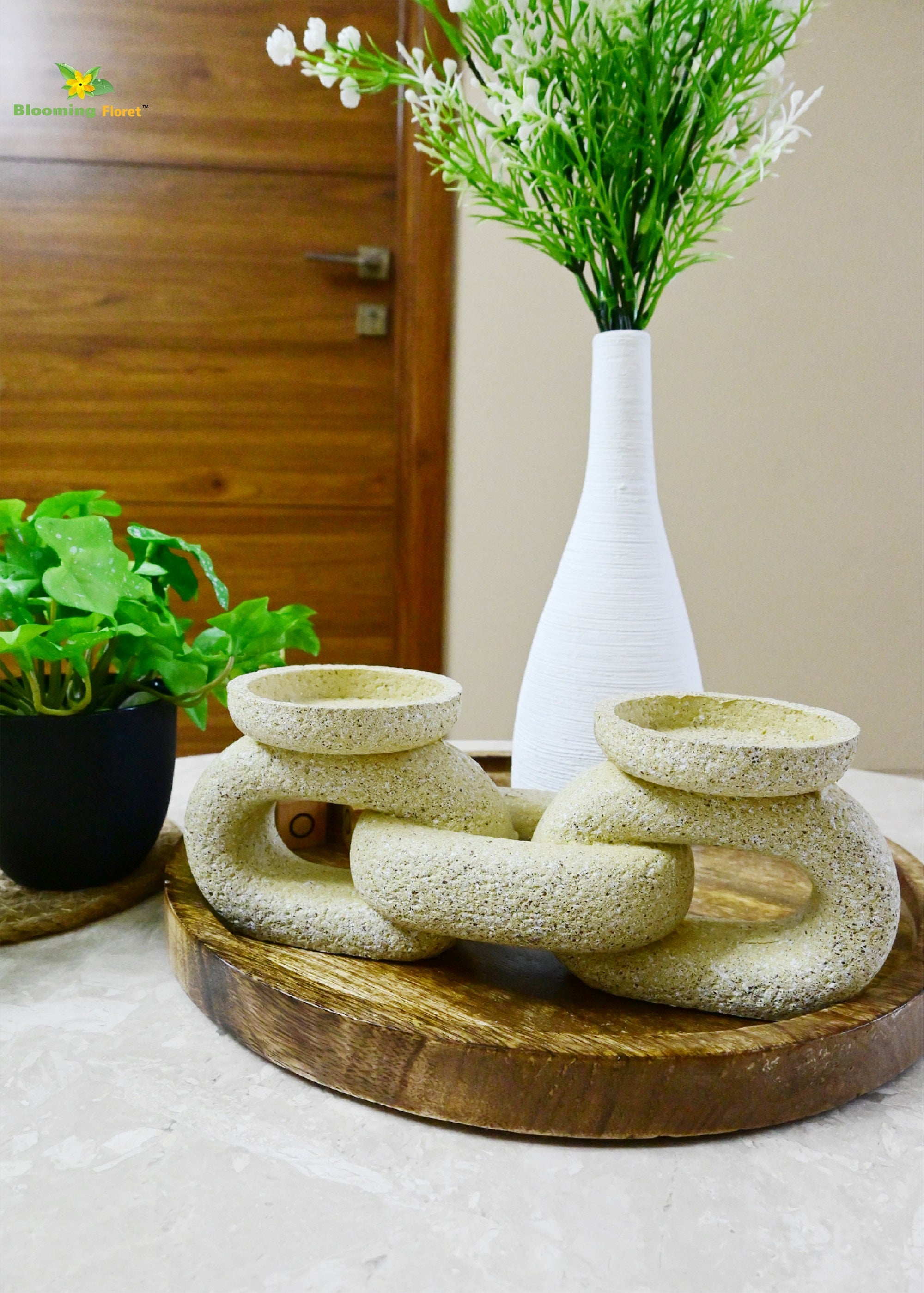 Serenity Stone Dual Candle Holder