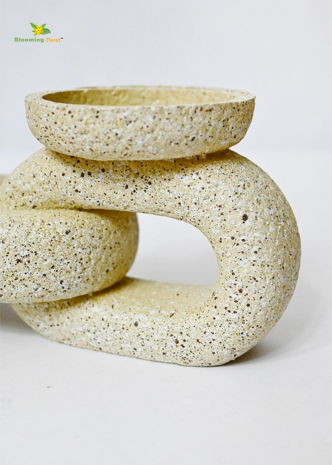 Stone Dual Candle Holder - Beige