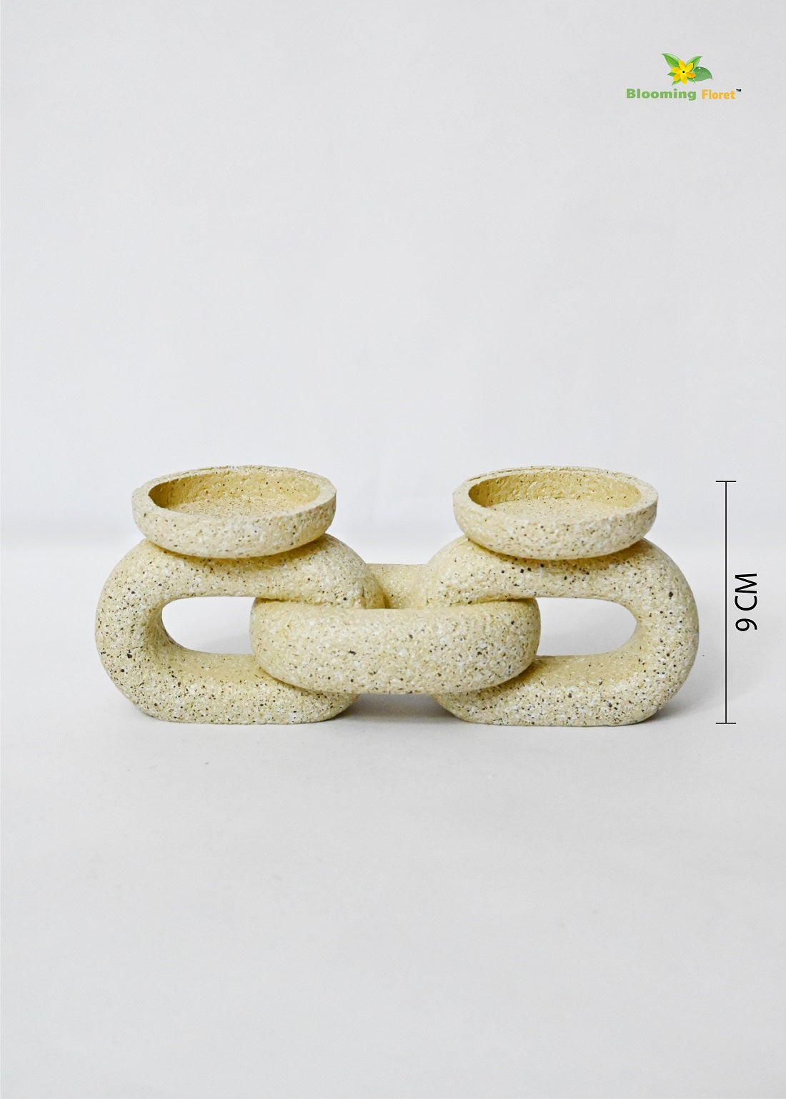 Stone Dual Candle Holder - Beige