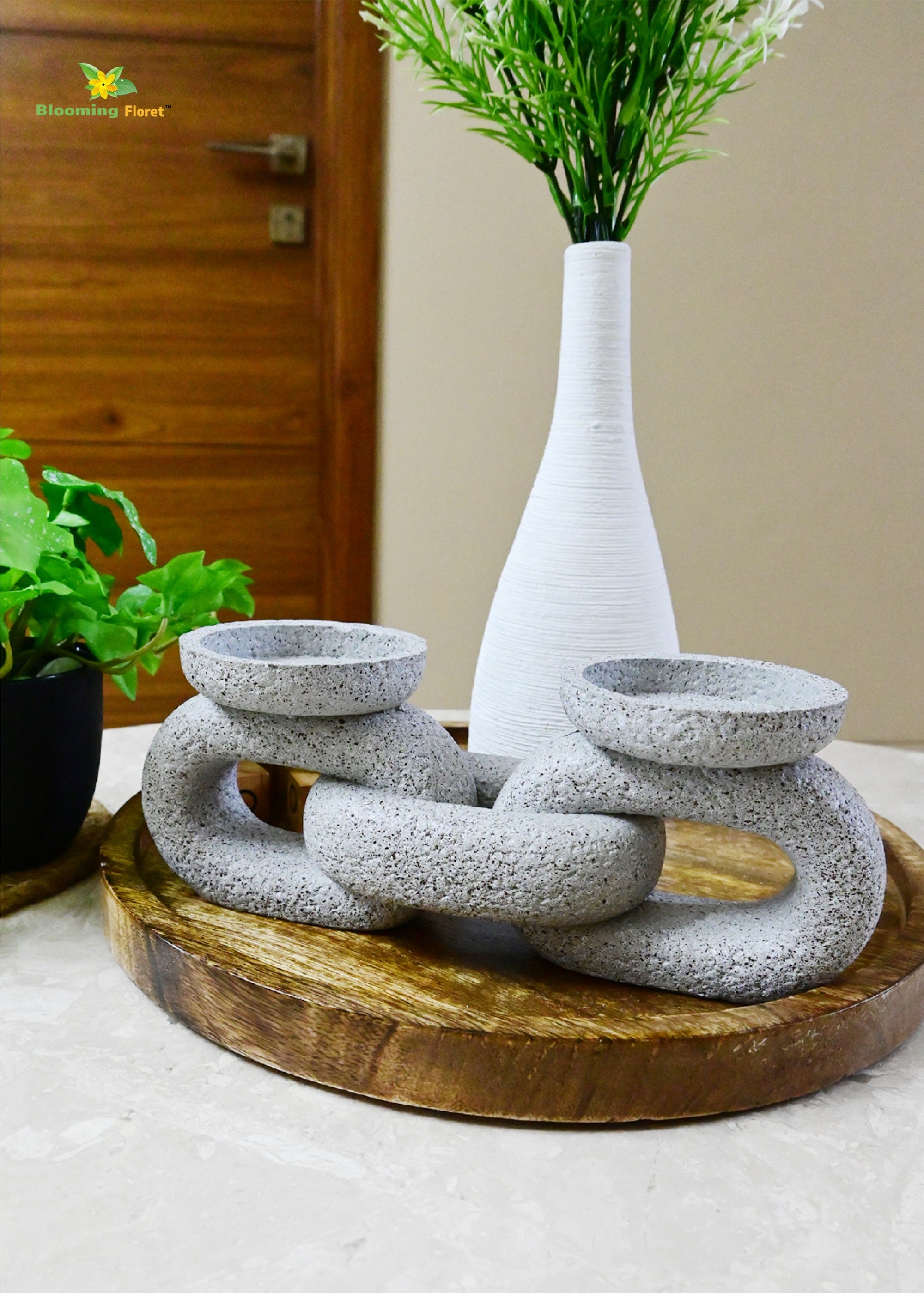 Serenity Stone Dual Candle Holder