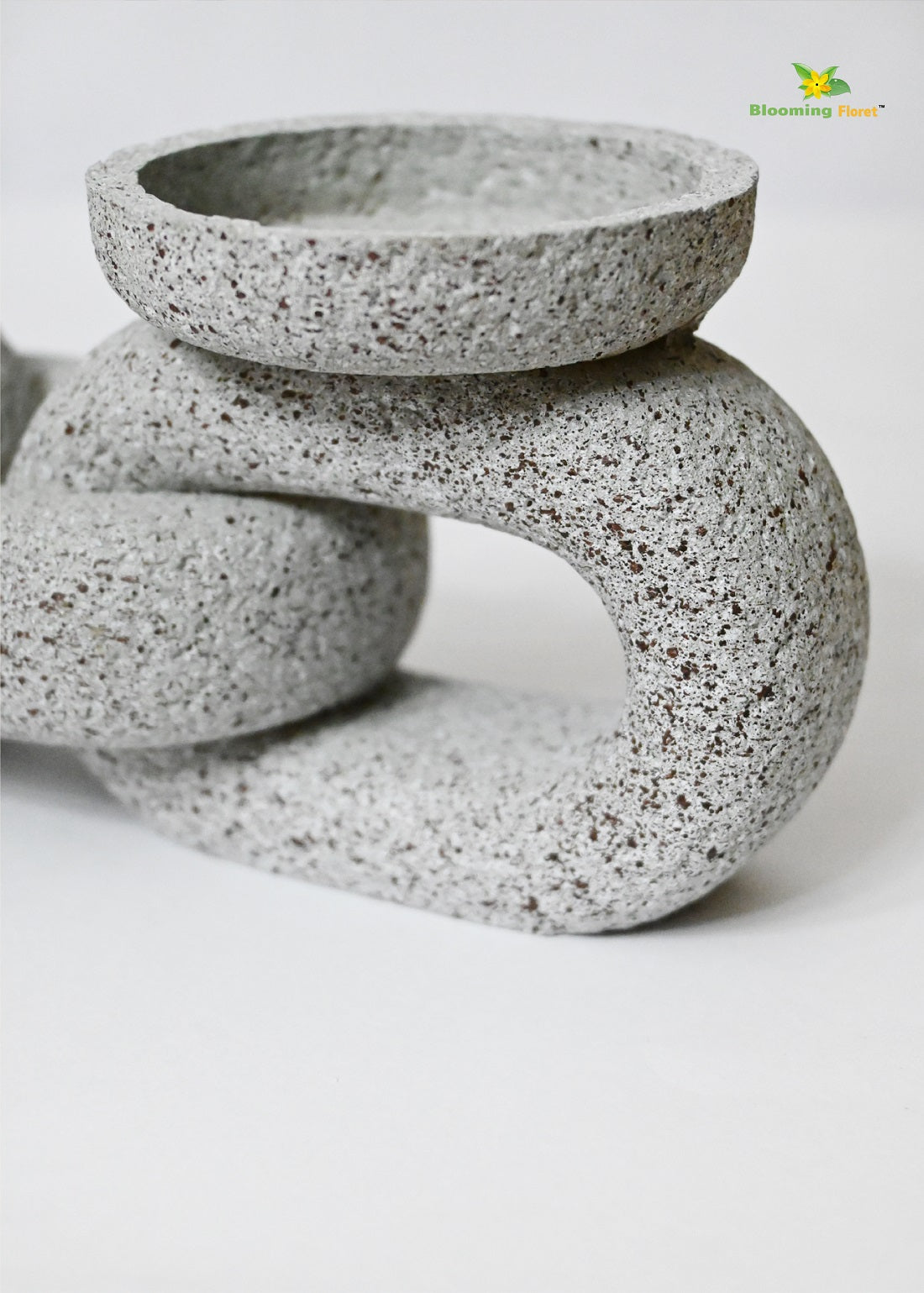 Stone Dual Candle Holder - Grey