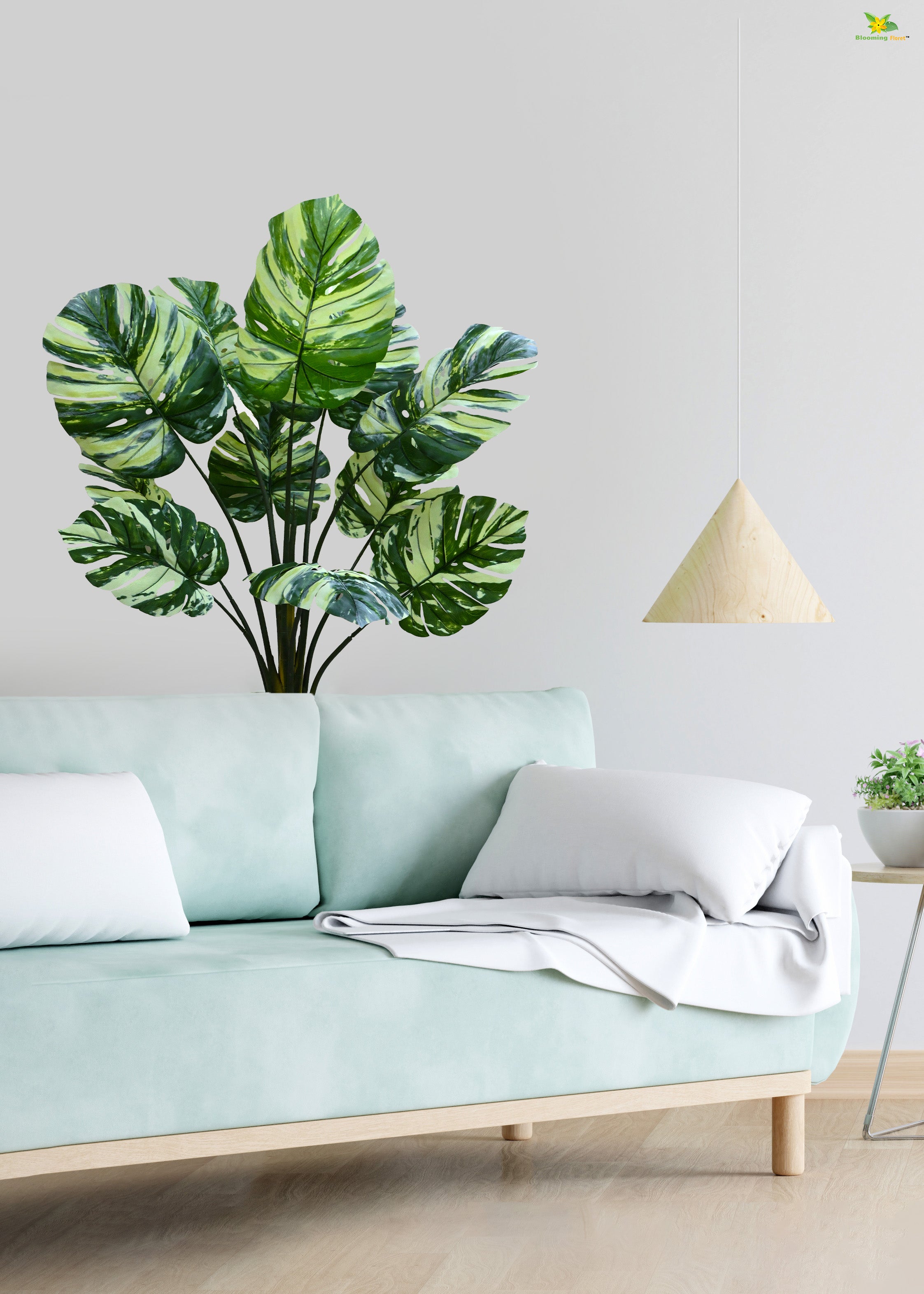 Artificial Monstera Tree Plant for Decor | 11 Leaves With Basic Pot  | 135cm