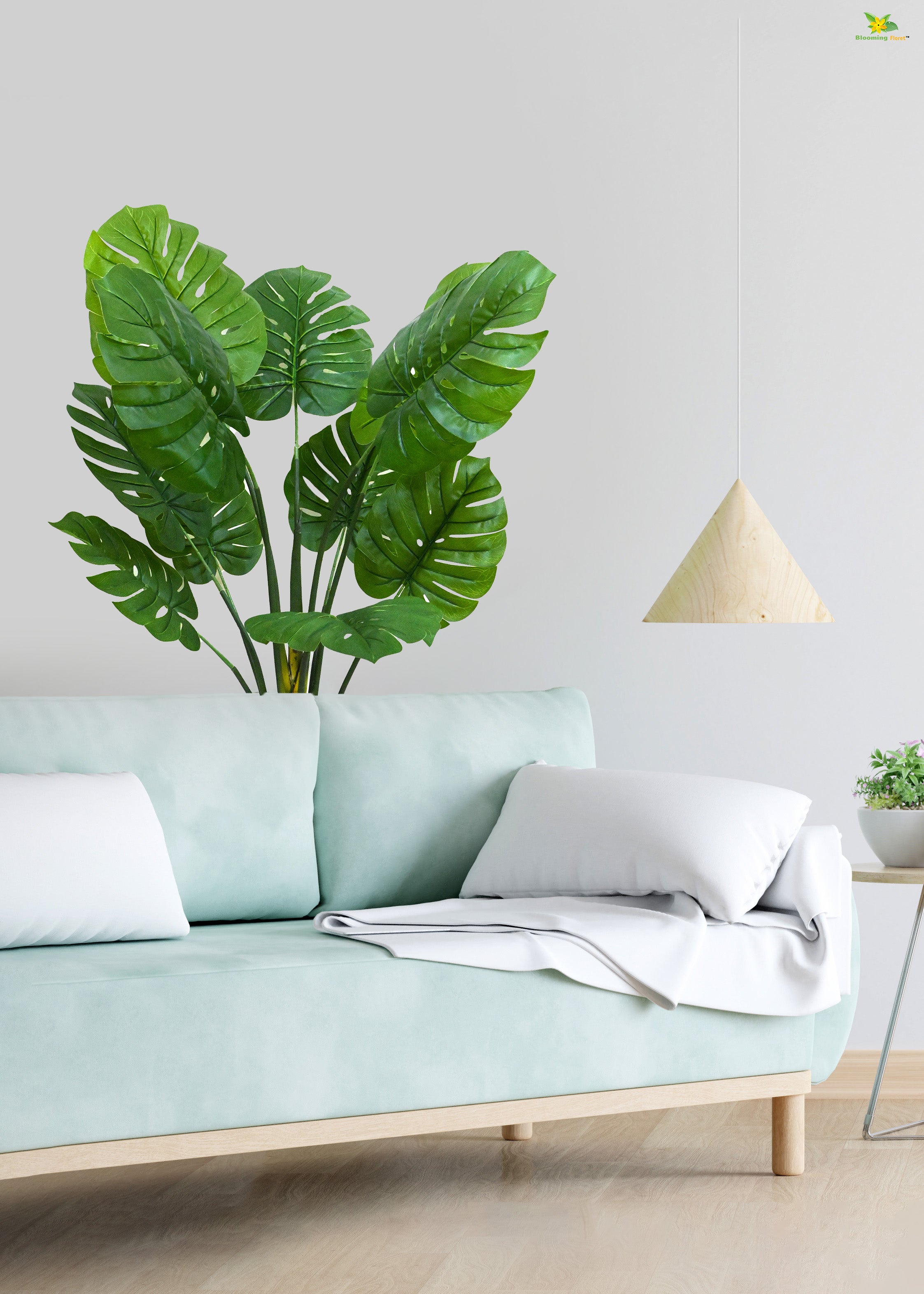 Artificial Monstera Plant for Decor | 11 Leaves With Basic Pot  | 135cm