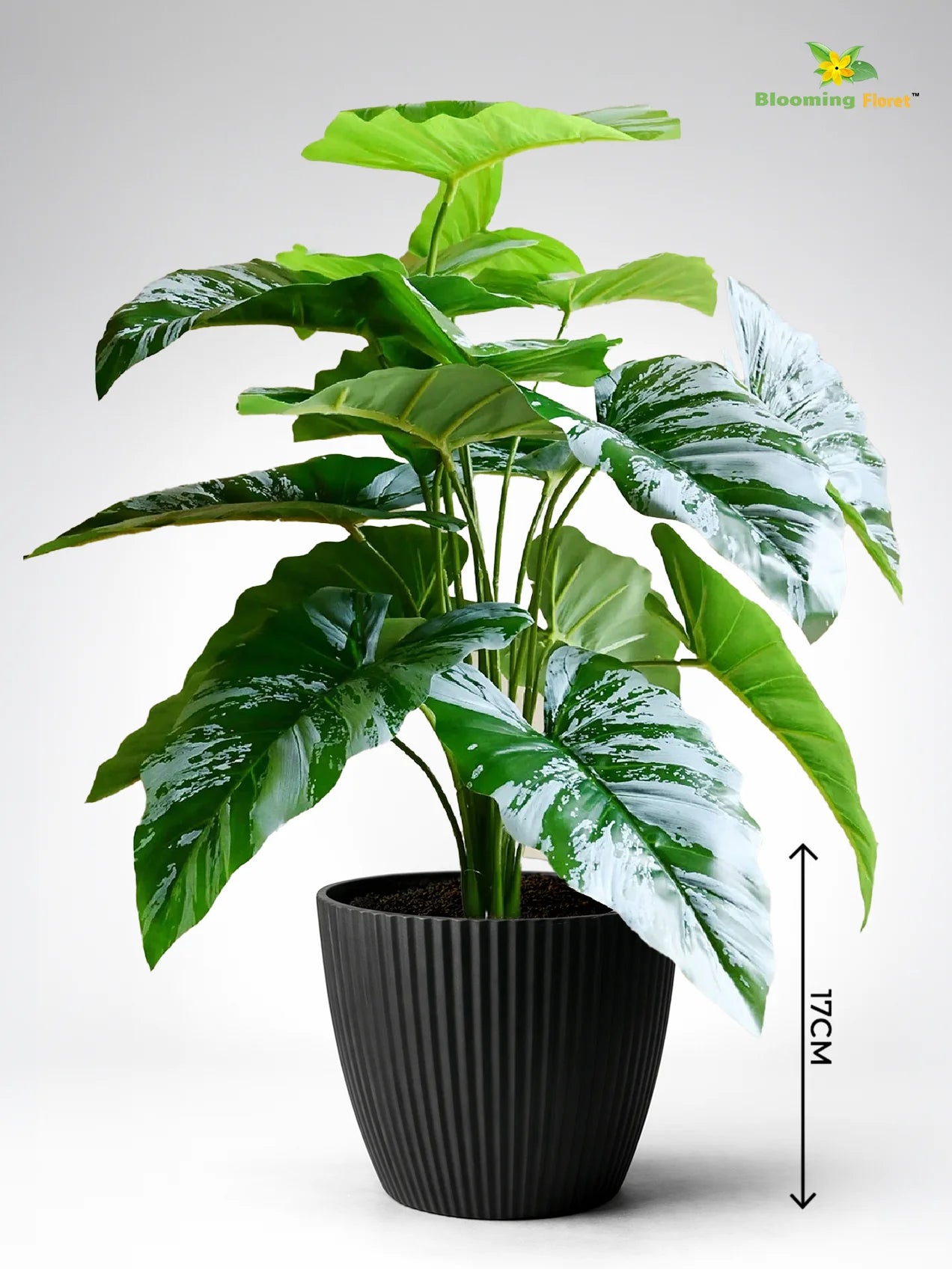 Elegant Ribbed Melamine Pot | Black | 16 cm