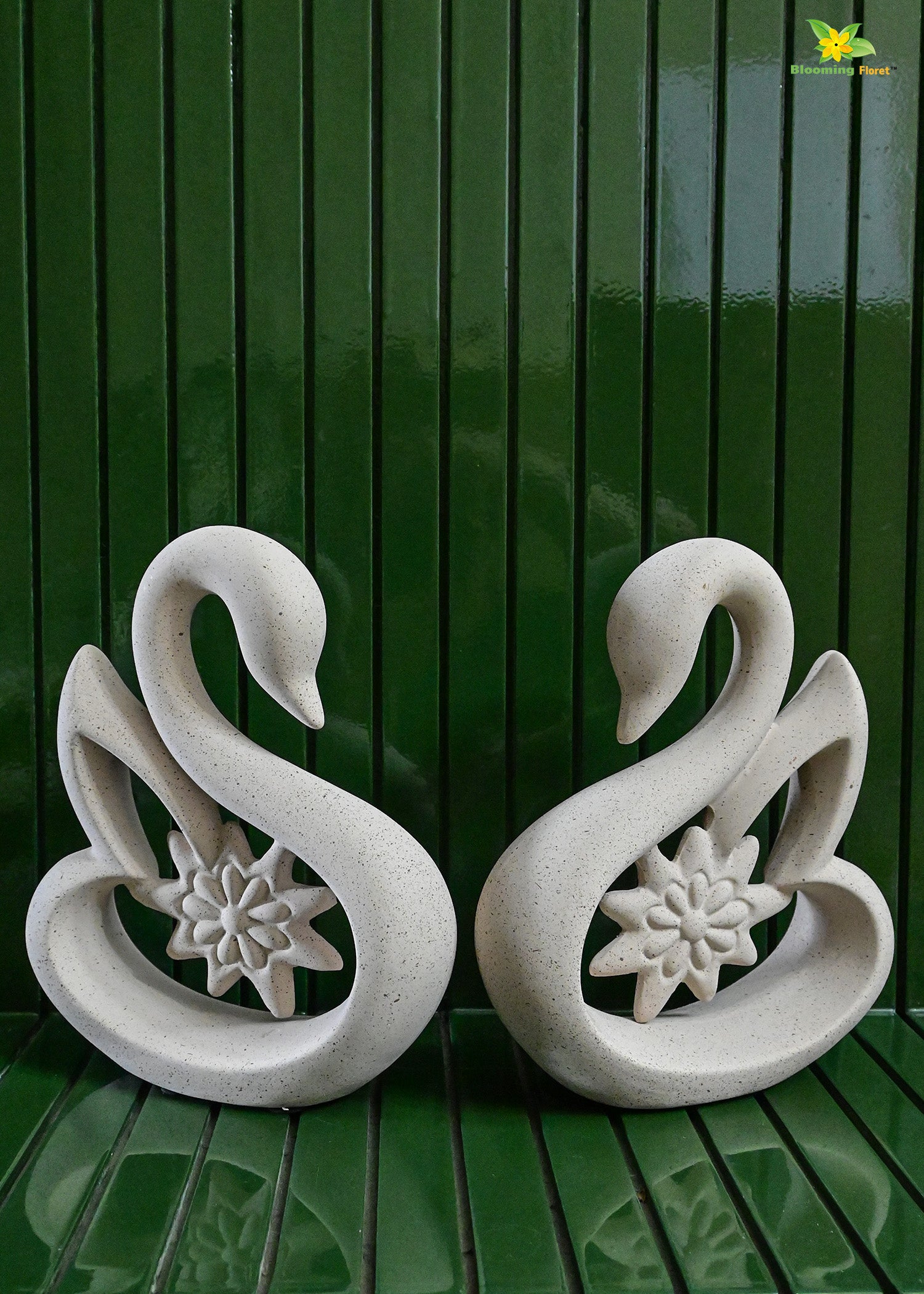 Premium Ceramic Swan Duo