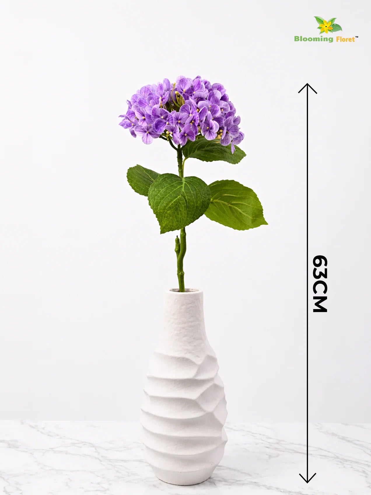Hydrangea Flower Stick | Lavender | 63 cm