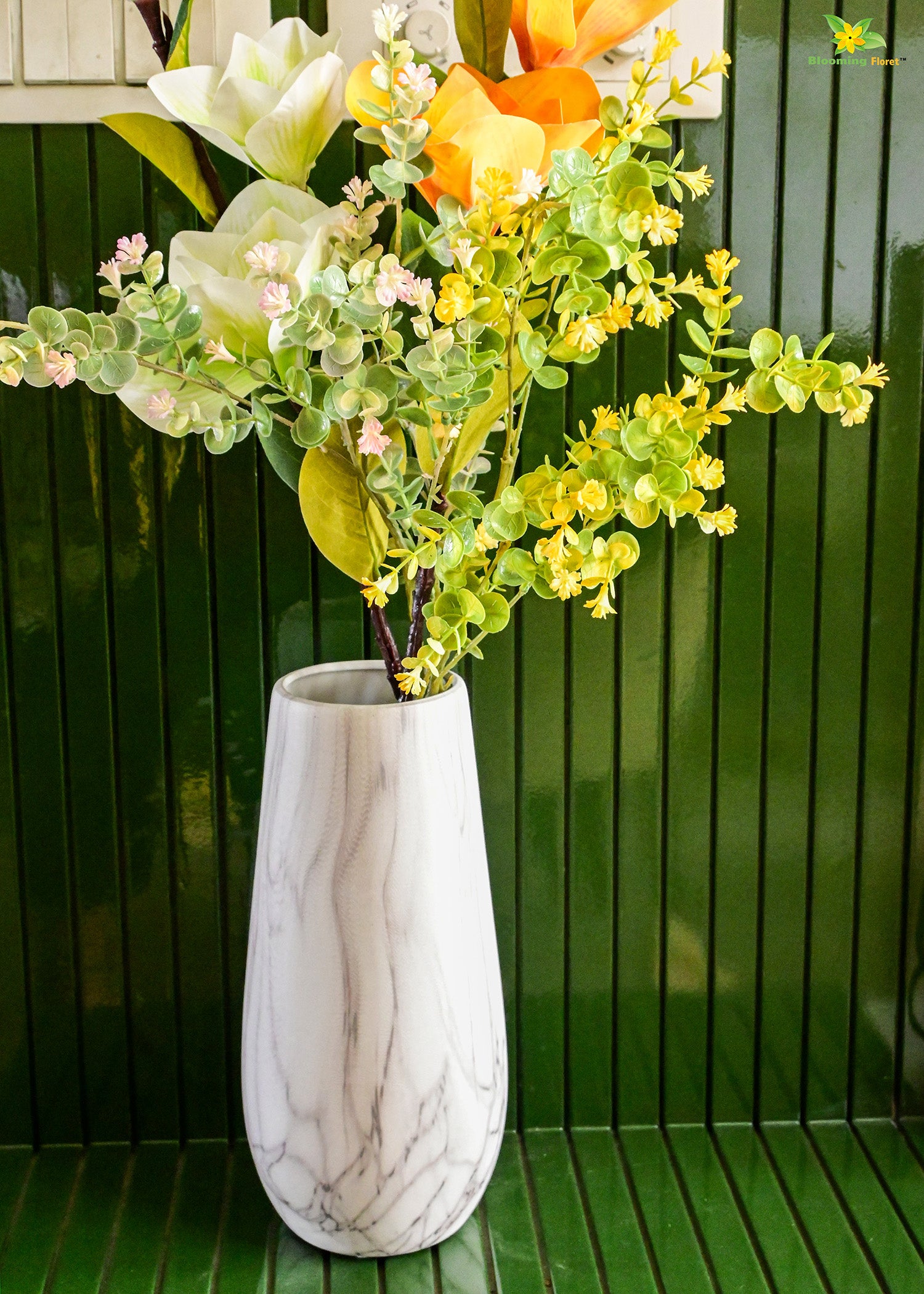 Marble Design Ceramic Vase - Large