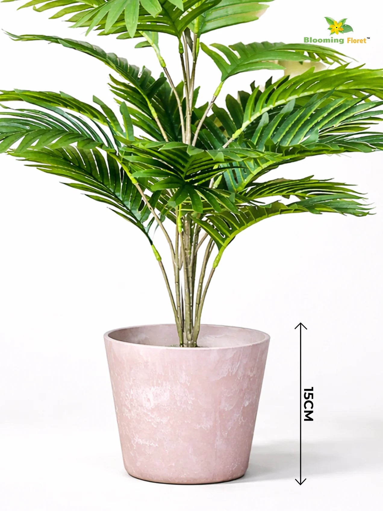 Modern Grace Poly Planter | Brown |15 cm | Set of 5