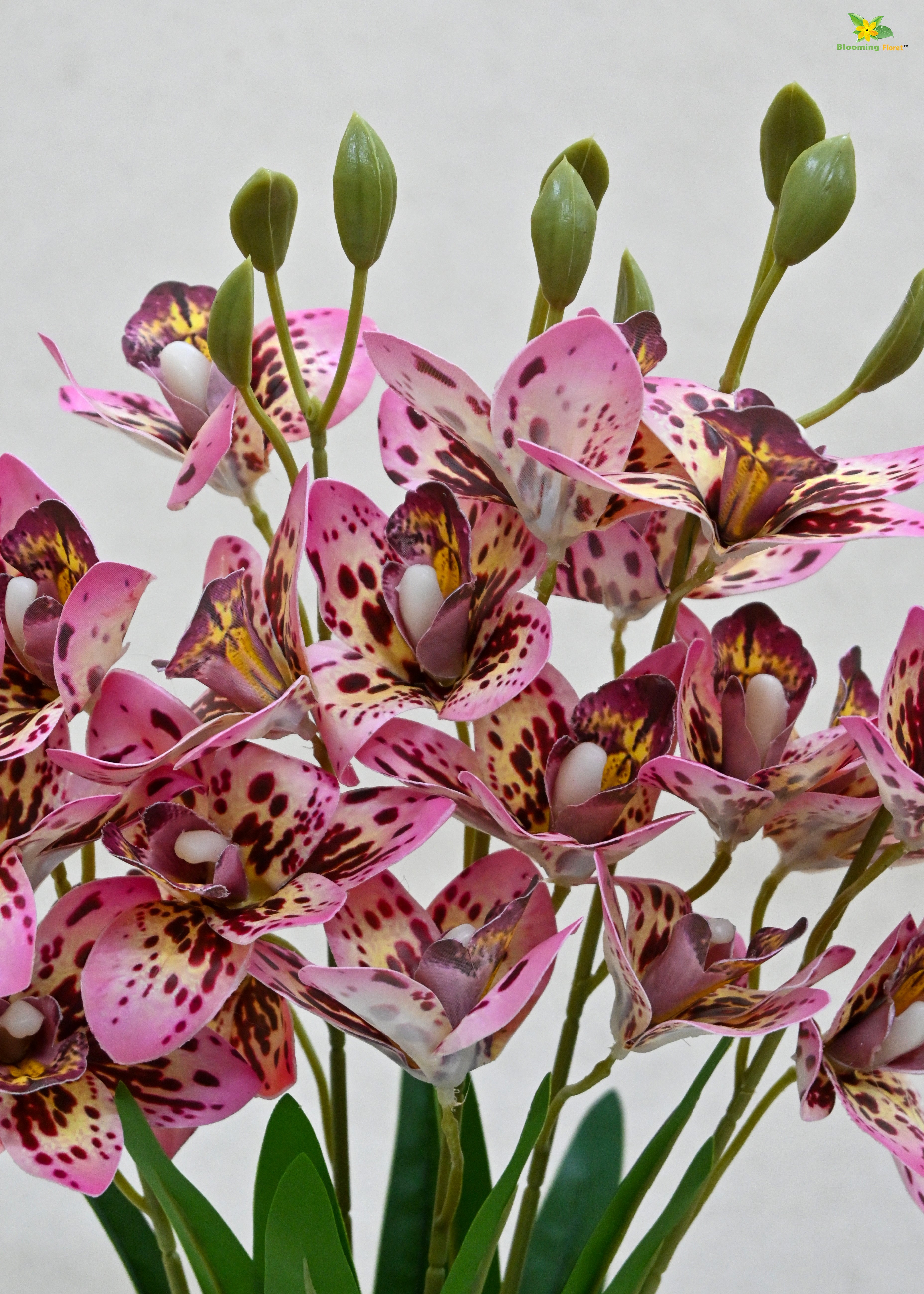 Artificial Cymbidium Orchid Flower Bunch for Decor