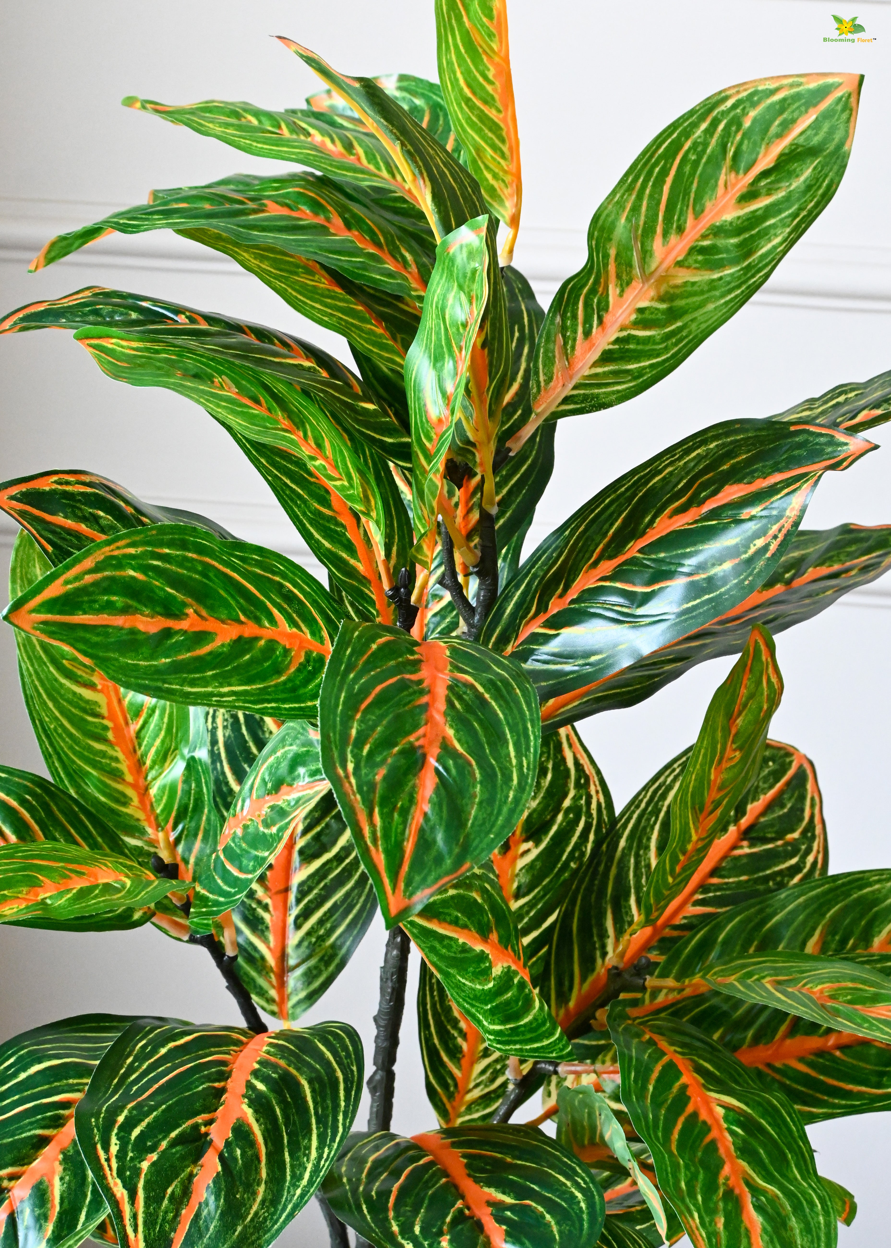 Artificial Aglaonema Plant for Decor 30 Leaves with Basic Pot | 65 cm