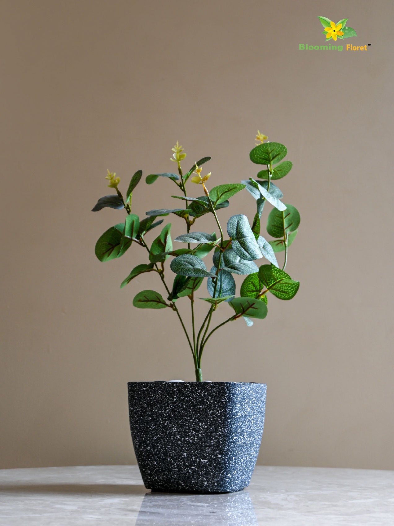 Coarse Textured Square Planter Pot