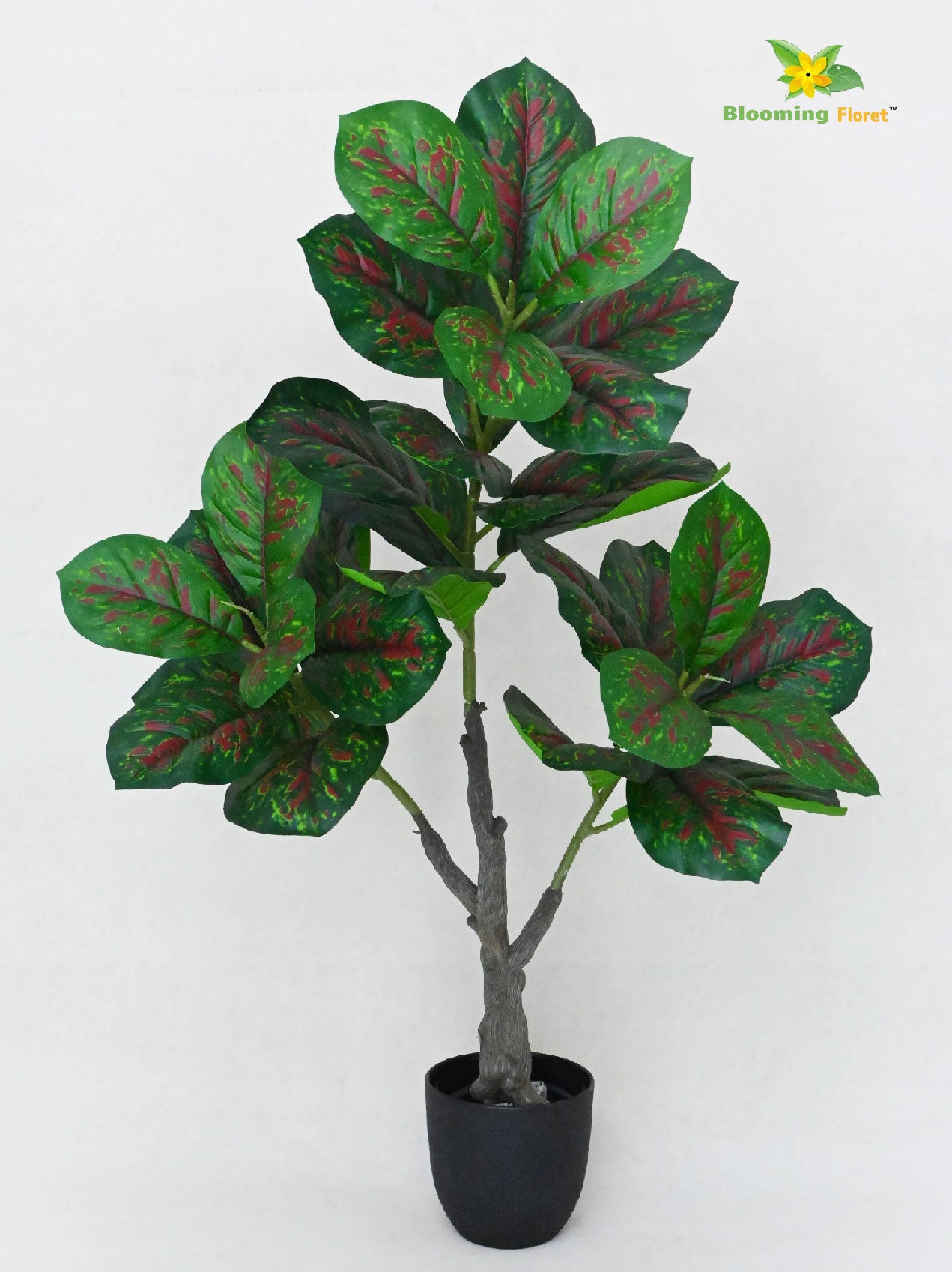 Artificial Aglaonema Plant – 95 cm, 33 Leaves, with Basic Pot