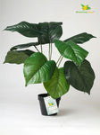 Artificial Philodendron Plant – 50.8 cm, 12 Green Leaves, with Basic Pot