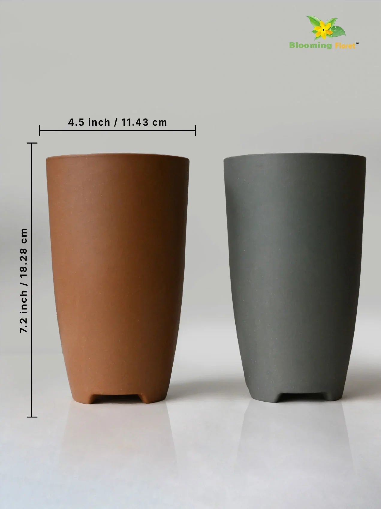 Exquisite Melamine Planters | 18 cm | Set of 2